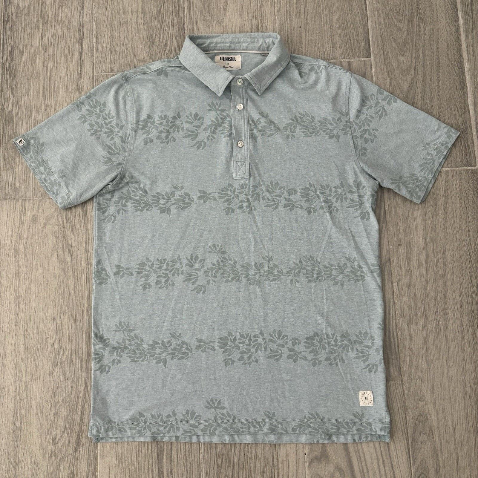 Other Linksoul Mens Medium Tempus Fugit Polyester Floral Golf Polo Size US M / EU 48-50 / 2 - 1 Thumbnail