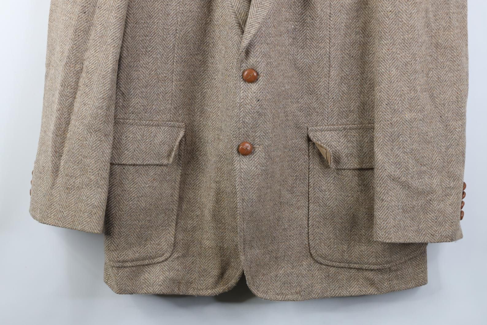 Vintage Vintage 70s Streetwear Herringbone Suit Coat Blazer Jacket Size US XXL / EU 58 / 5 - 3 Thumbnail