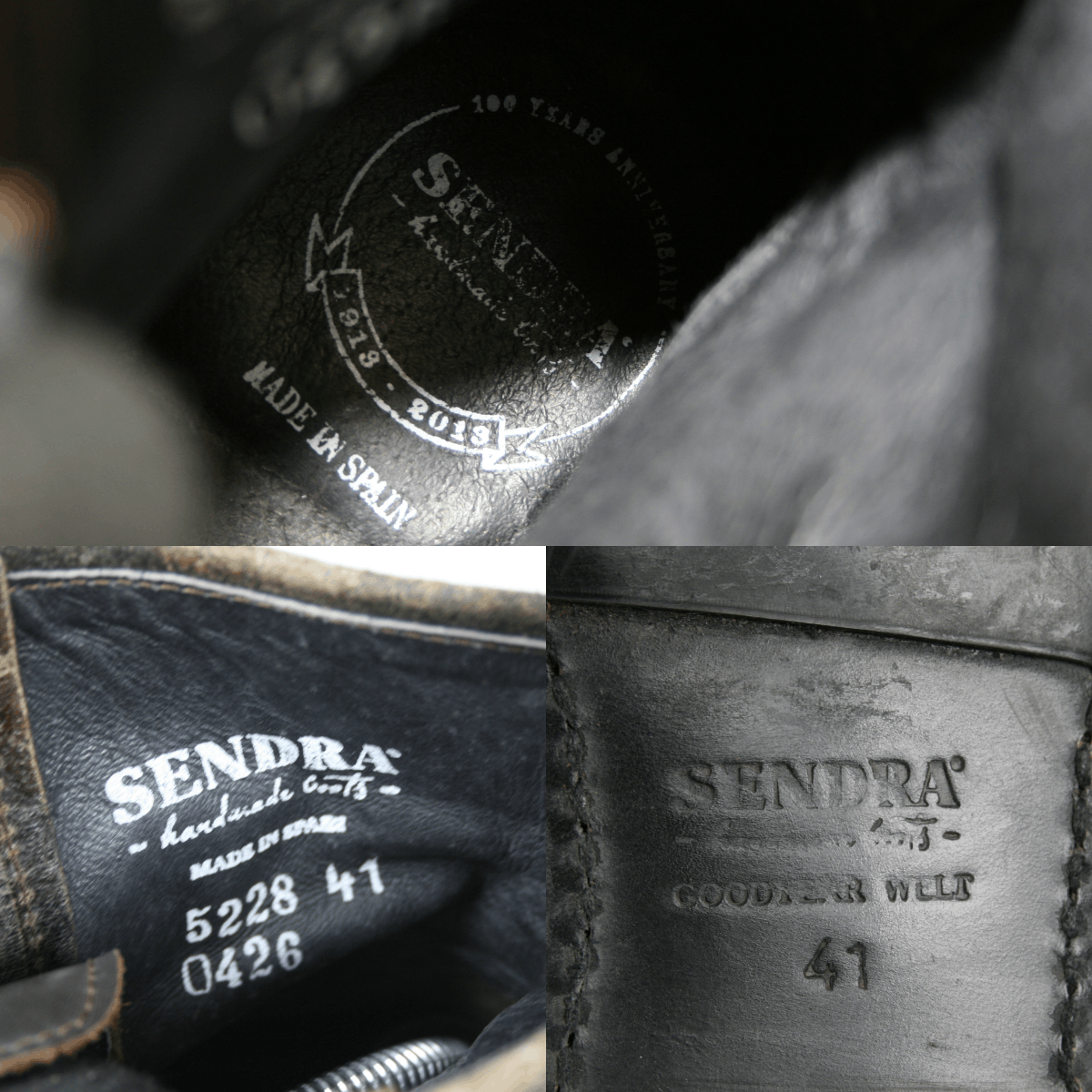 Sendra 2013 Aged Leather Combat Boots Size US 8 / EU 41 - 12 Thumbnail