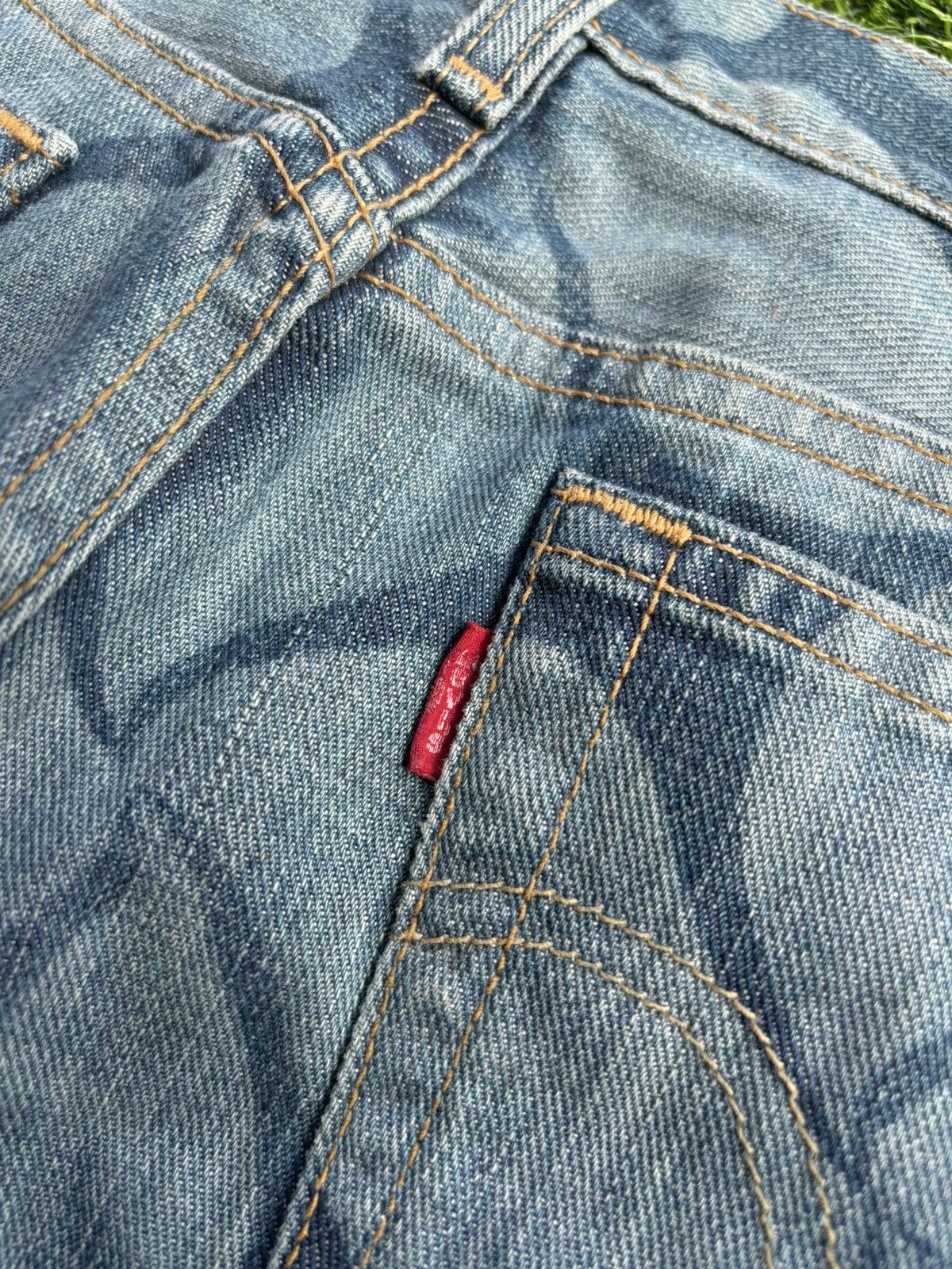 Hysteric Glamour Y2k Flare Levis Rebuild Project Full Print Jeans Size 27" / US 4 / IT 40 - 10 Thumbnail