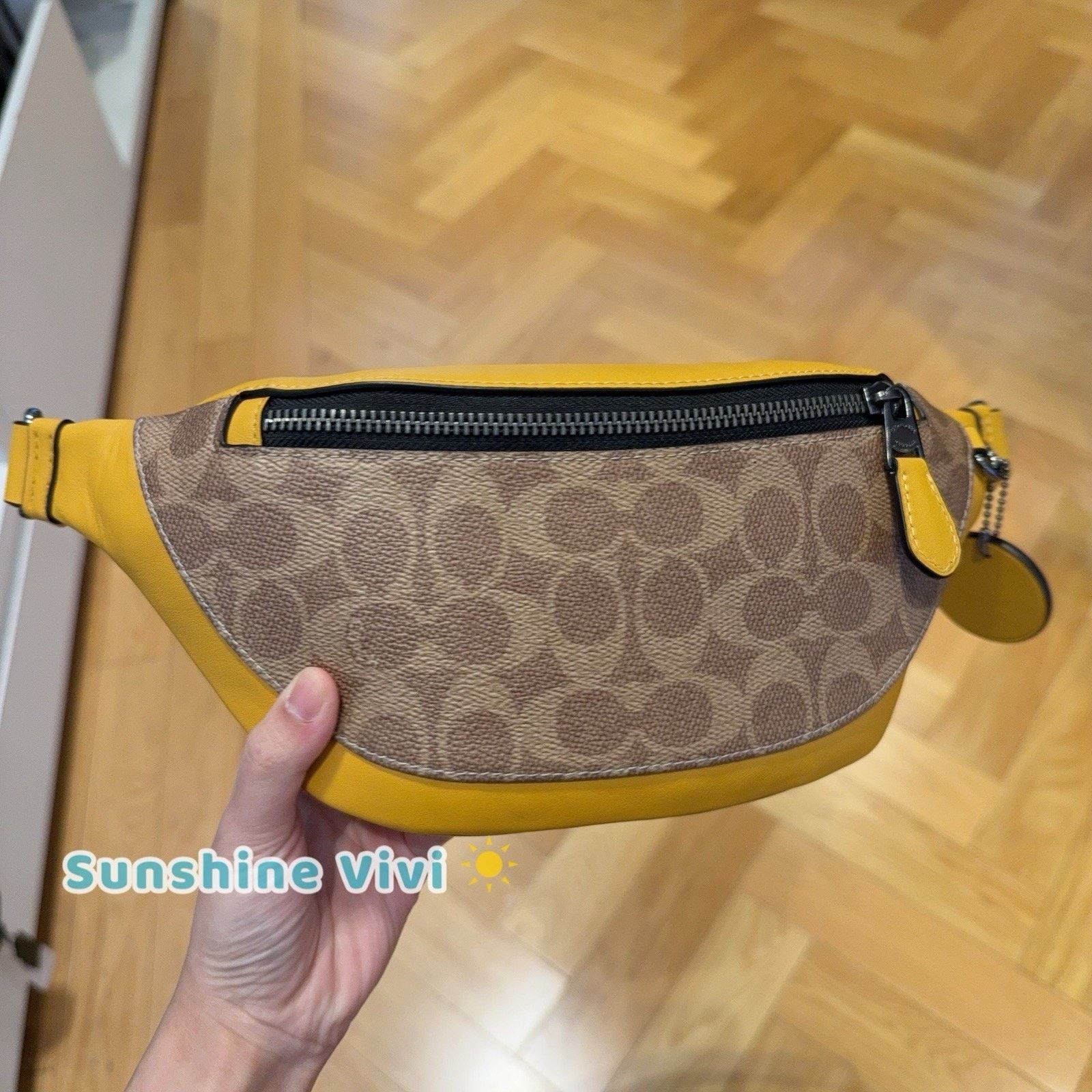 Coach NWT Coach Warren Mini Belt Bag Colorblock Buttercup CAX42 Size ONE SIZE - 1 Thumbnail