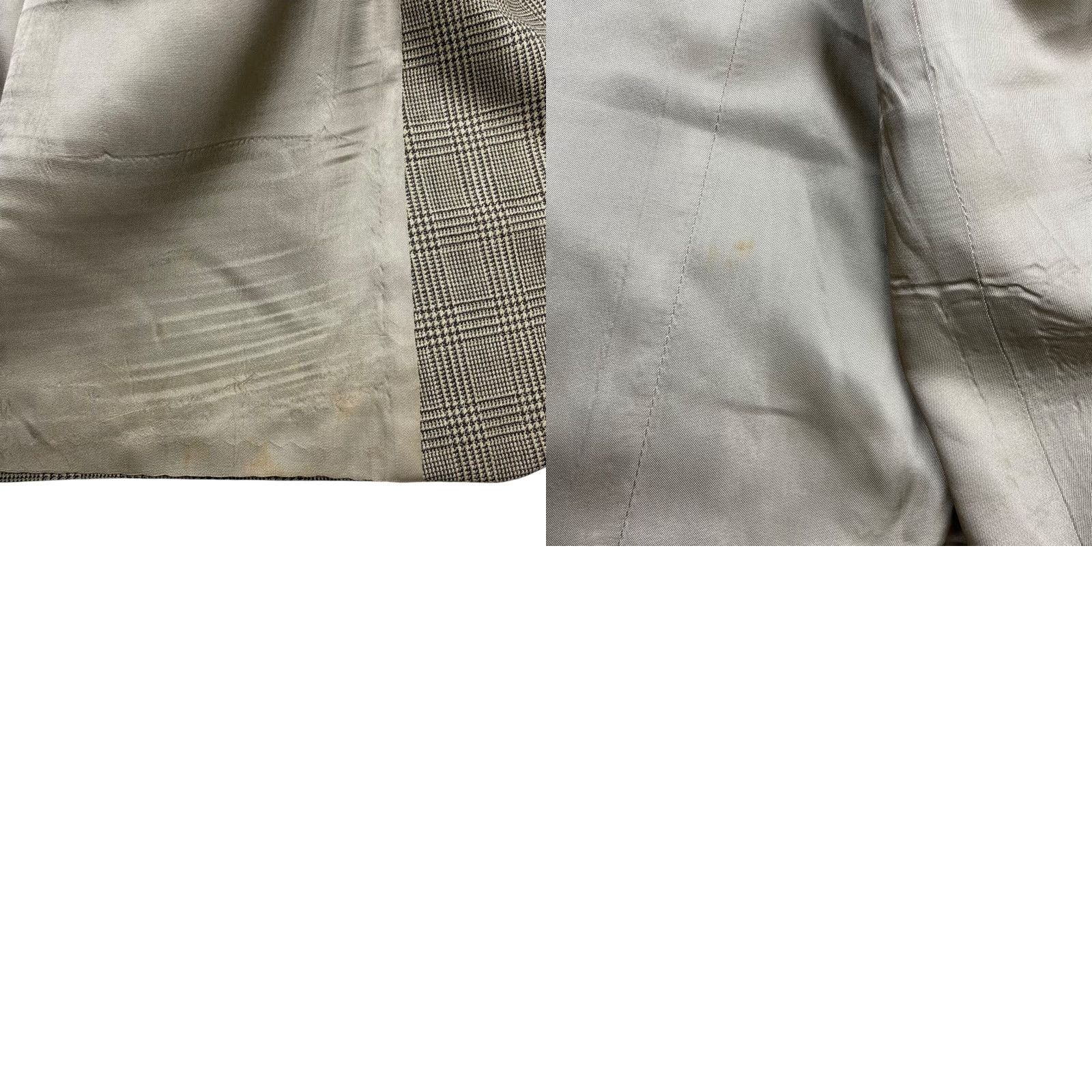Brooks Brothers Brooks Brothers Men's Blazer 100% Wool Beige/Green Glen Plaid 2-Button 46L Jacket Long Mens Size 46R - 10 Thumbnail