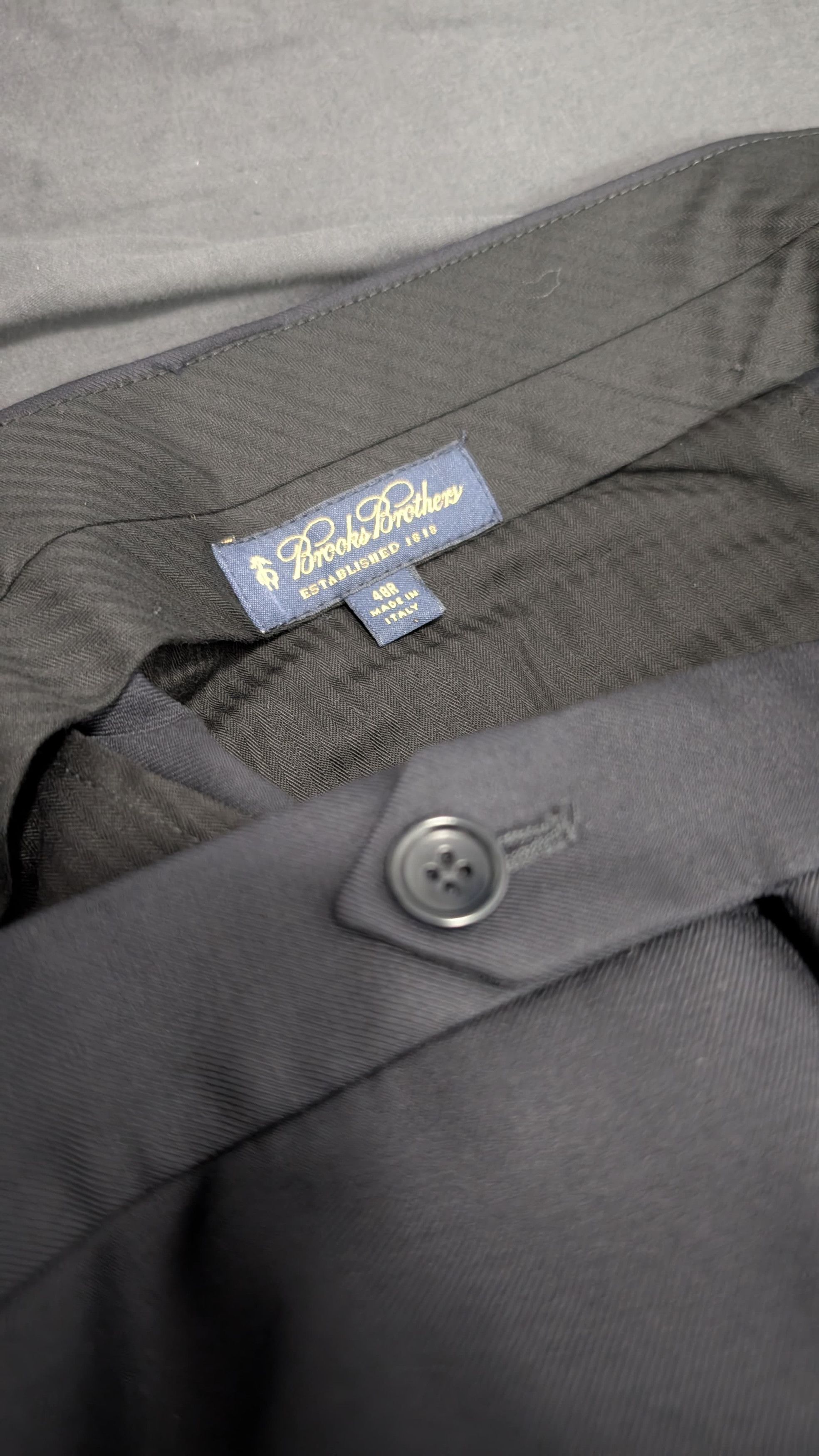 Brooks Brothers Brooks Brothers Black Wool Trousers 48R, W 60cm, L 90cm Size US 44 / EU 60 - 3 Thumbnail