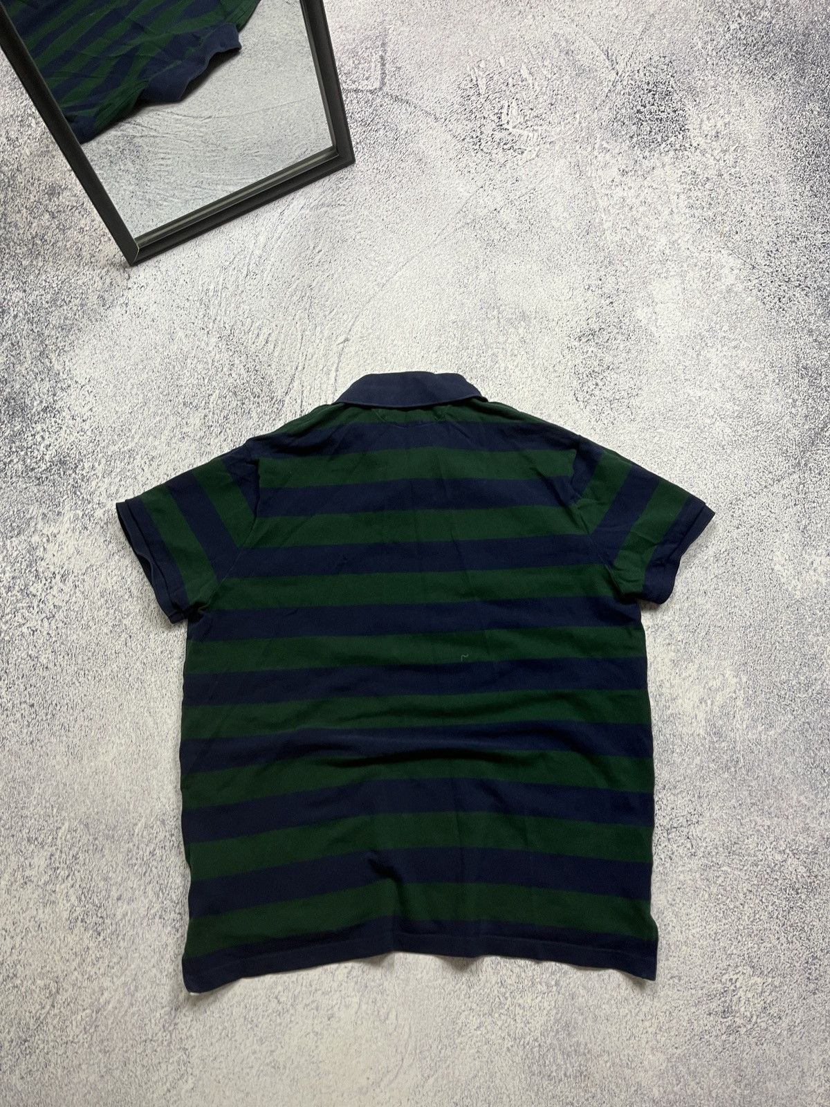 Polo Ralph Lauren × Ralph Lauren Polo Ralph Lauren Striped Rugby Polo Shirt RLPC Big Logo Y2K Size US L / EU 52-54 / 3 - 8 Thumbnail