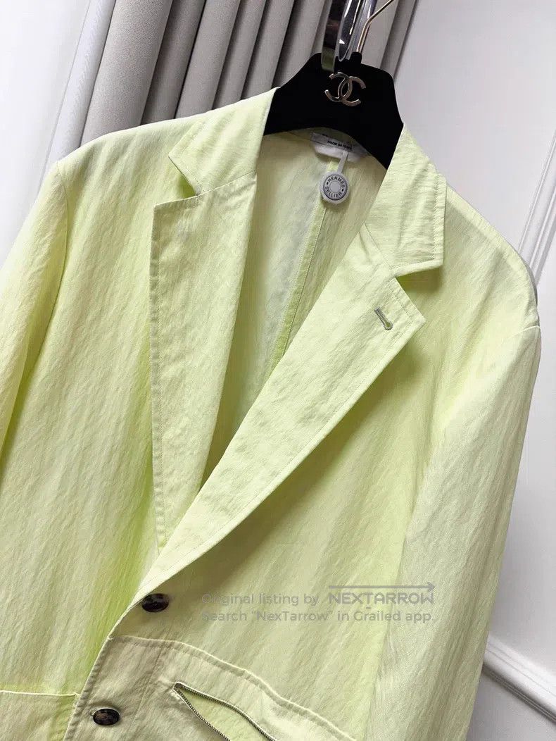 Hermes Hermes Light green apple green thin blazer top Size 50R - 6 Thumbnail