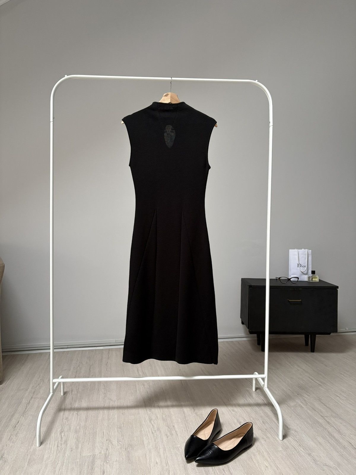 Gianfranco Ferre Gianfranco Ferre GFF Black Knit Midi Dress Merino Wool Siz M Size M / US 6-8 / IT 42-44 - 4 Thumbnail