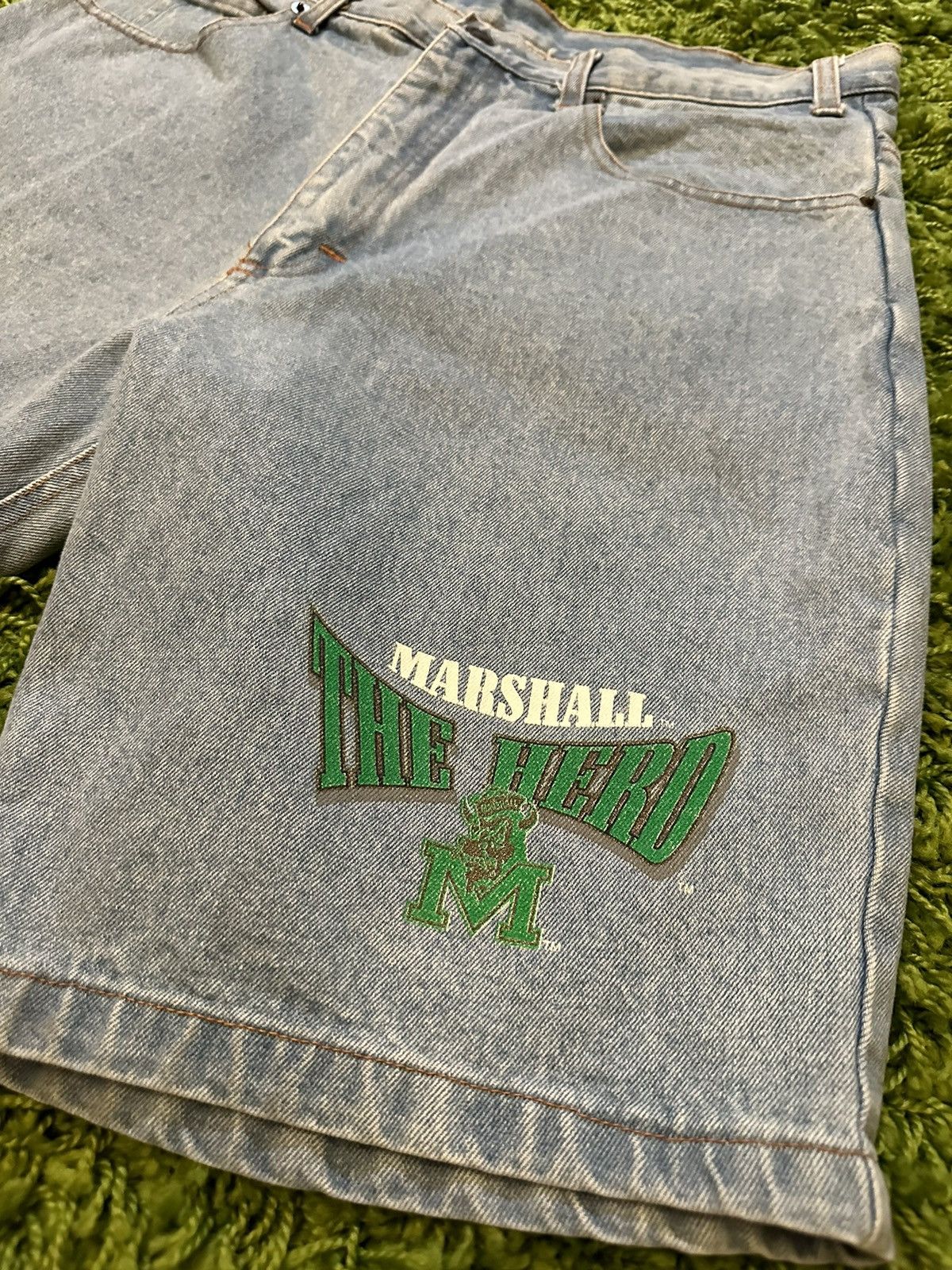 Vintage RARE 90s Marshall University The Herd Shorts size 33 Size US 33 - 2 Thumbnail