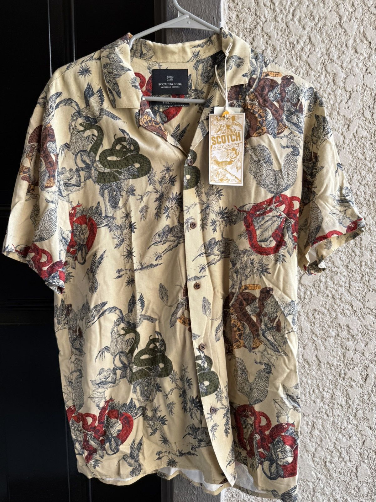 Scotch & Soda Golden dragon short sleeve button up Size US M / EU 48-50 / 2 - 1 Thumbnail