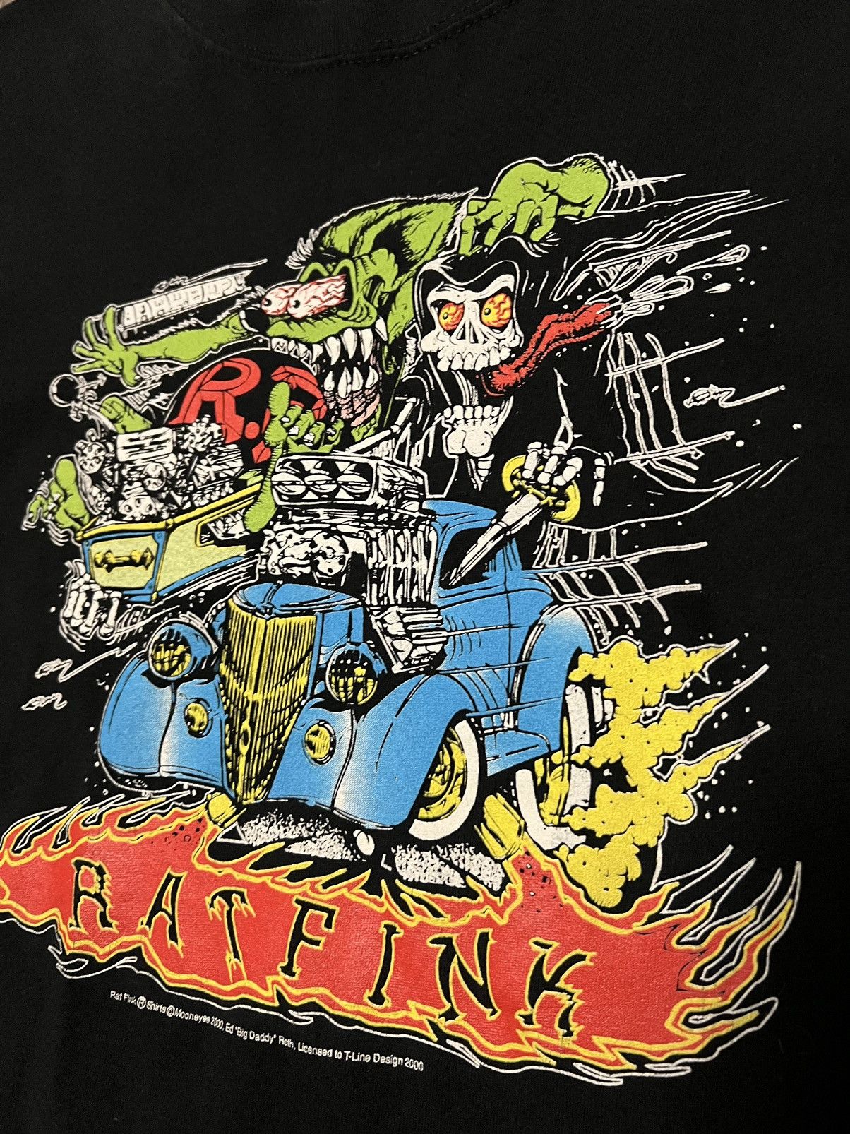 Vintage Vintage Rat Fink Mooneyes Hot Rod Long Sleeve Shirt Size US S / EU 44-46 / 1 - 3 Thumbnail