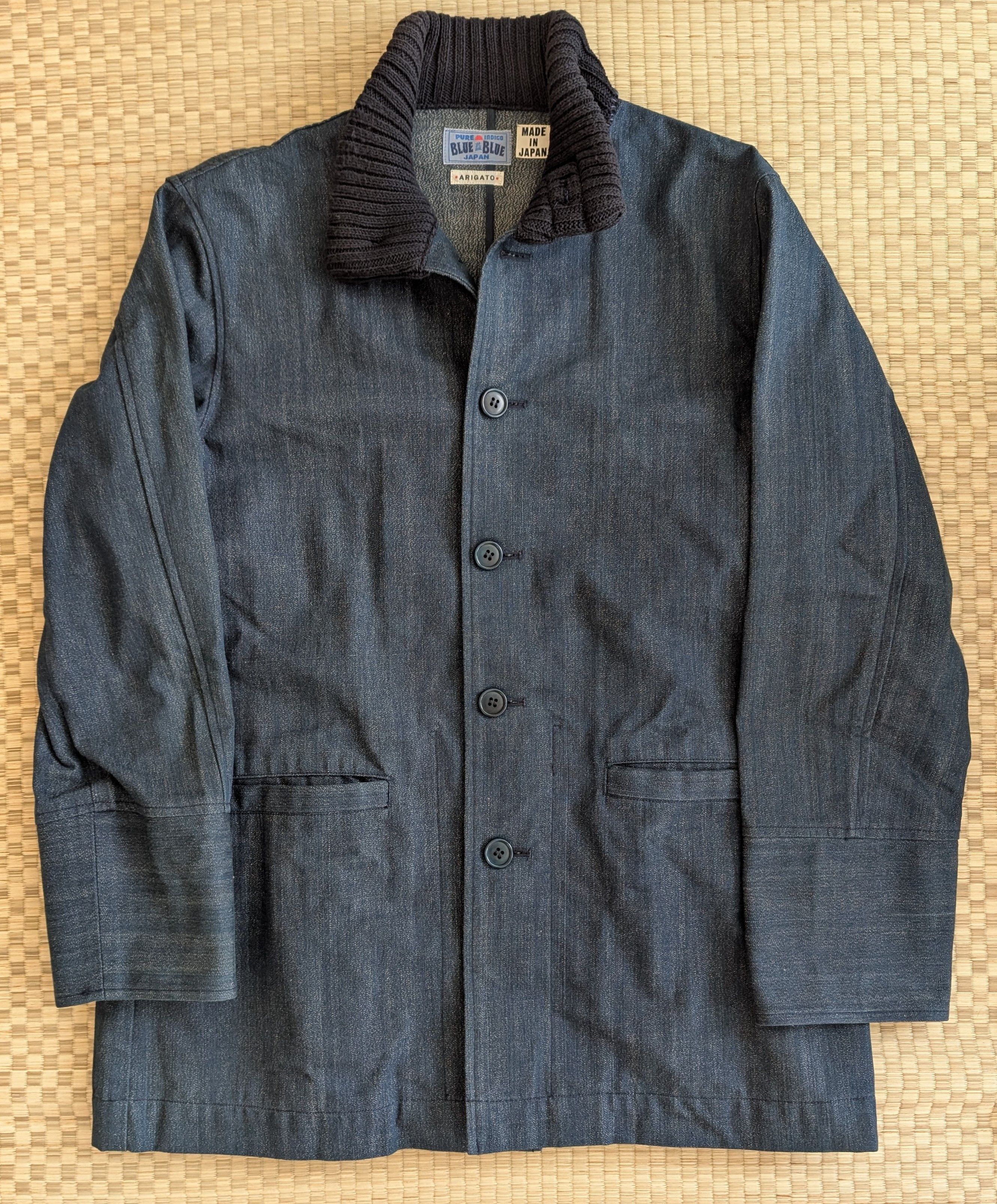 Blue Blue Japan RARE Blue Blue Japan Ribbed Collar Coverall Jacket Size US S / EU 44-46 / 1 - 1 Thumbnail