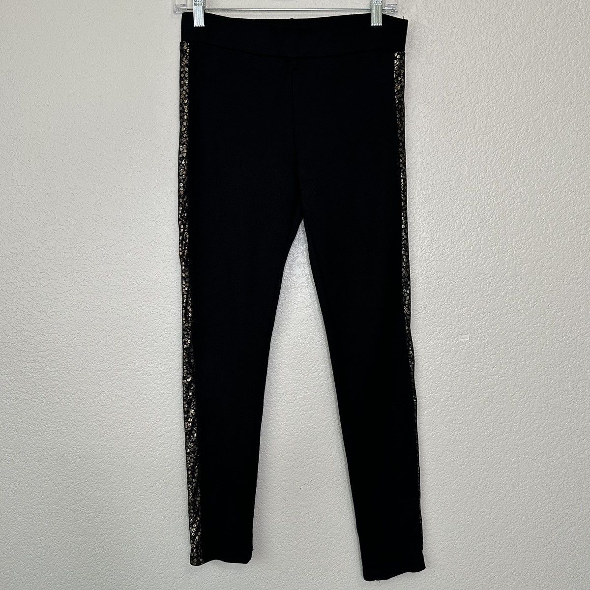 Other Two’e Black Metallic Elasticized Waist Leggings, Sz Medium Size 28" / US 6 / IT 42 - 2 Thumbnail