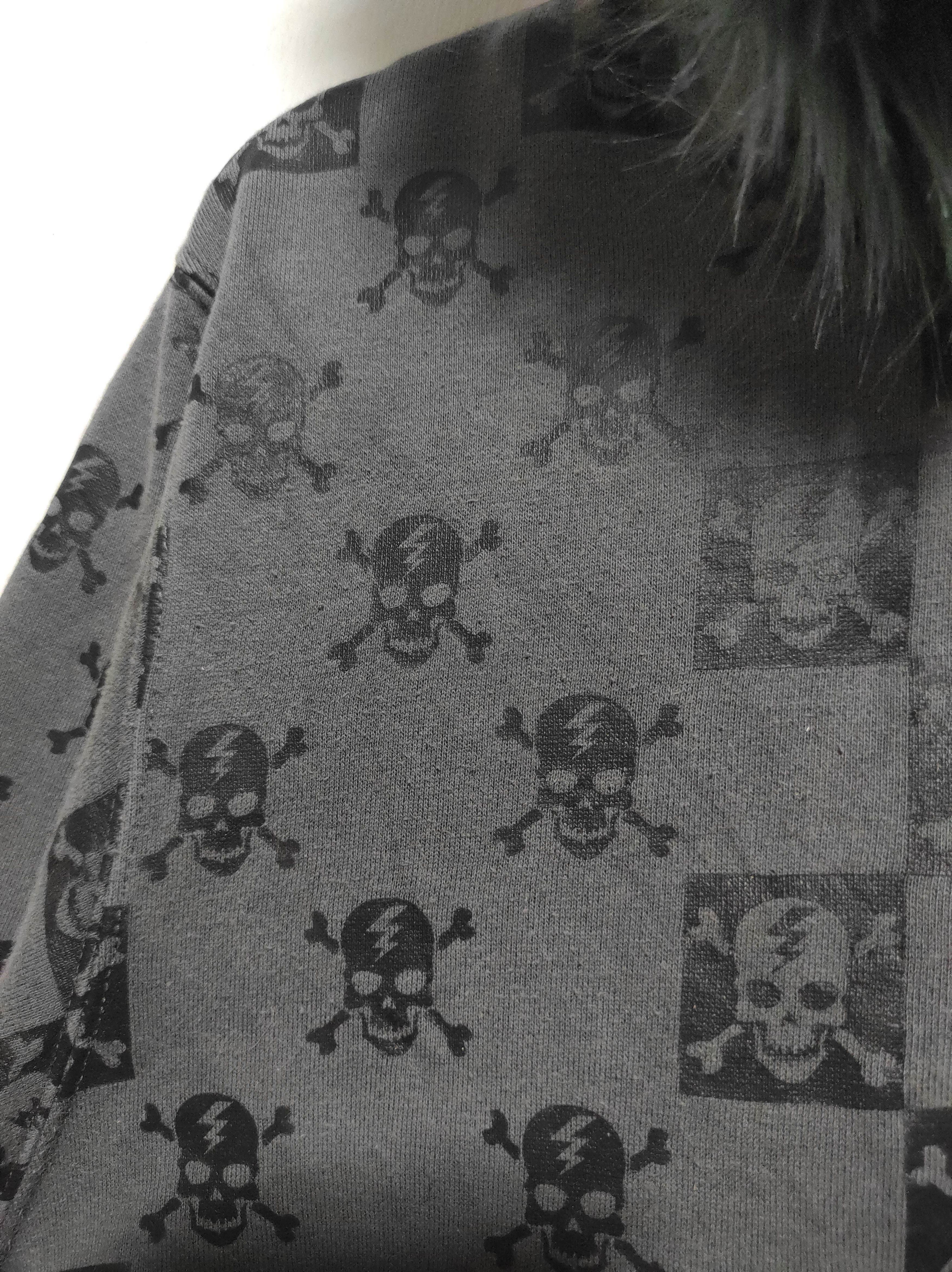 Hysteric Glamour Blue Cross Skull Zip Fur Hoodie i6w9 LBG style Size US M / EU 48-50 / 2 - 9 Thumbnail