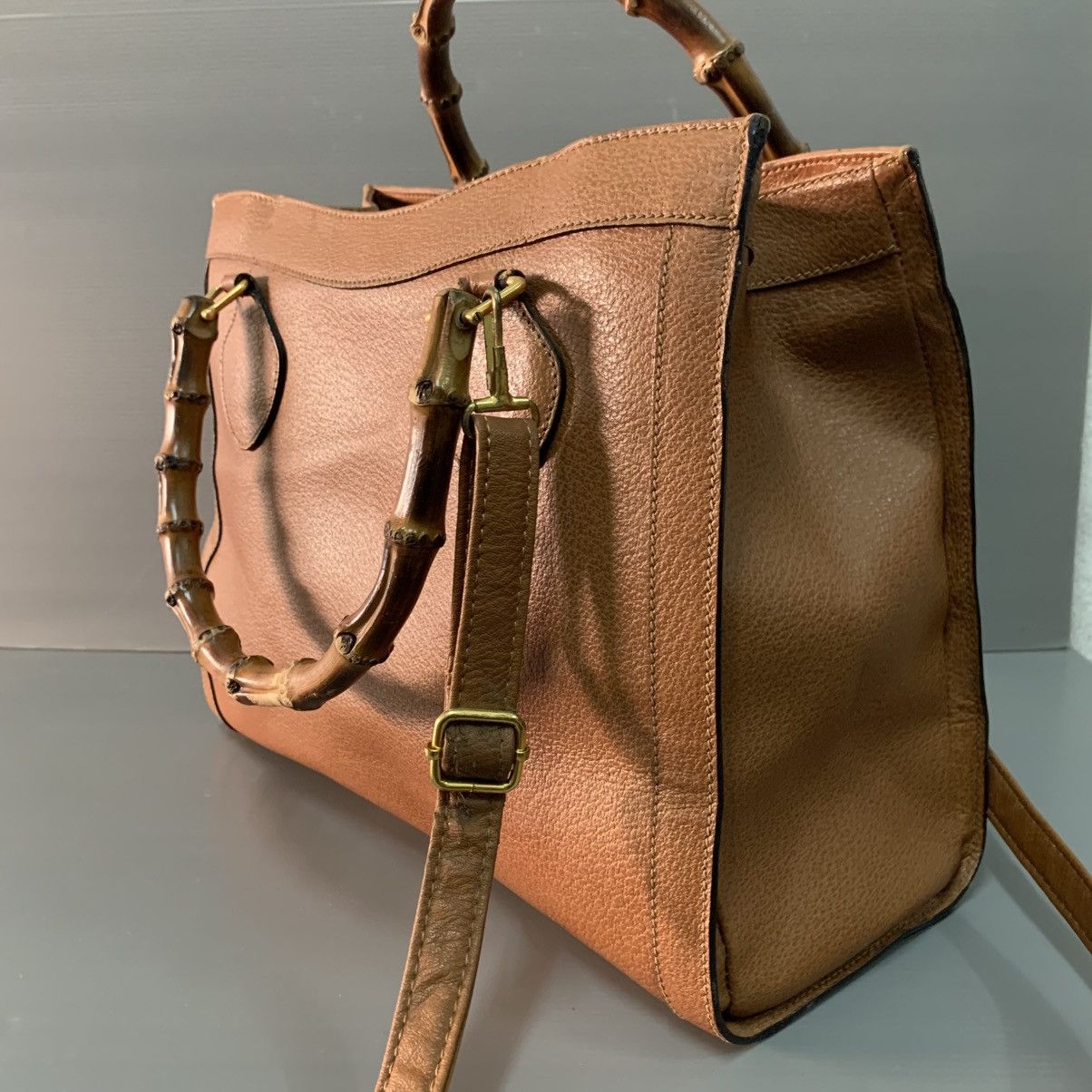 Gucci Gucci Bamboo Leather Vintage Handbag Size ONE SIZE - 3 Thumbnail