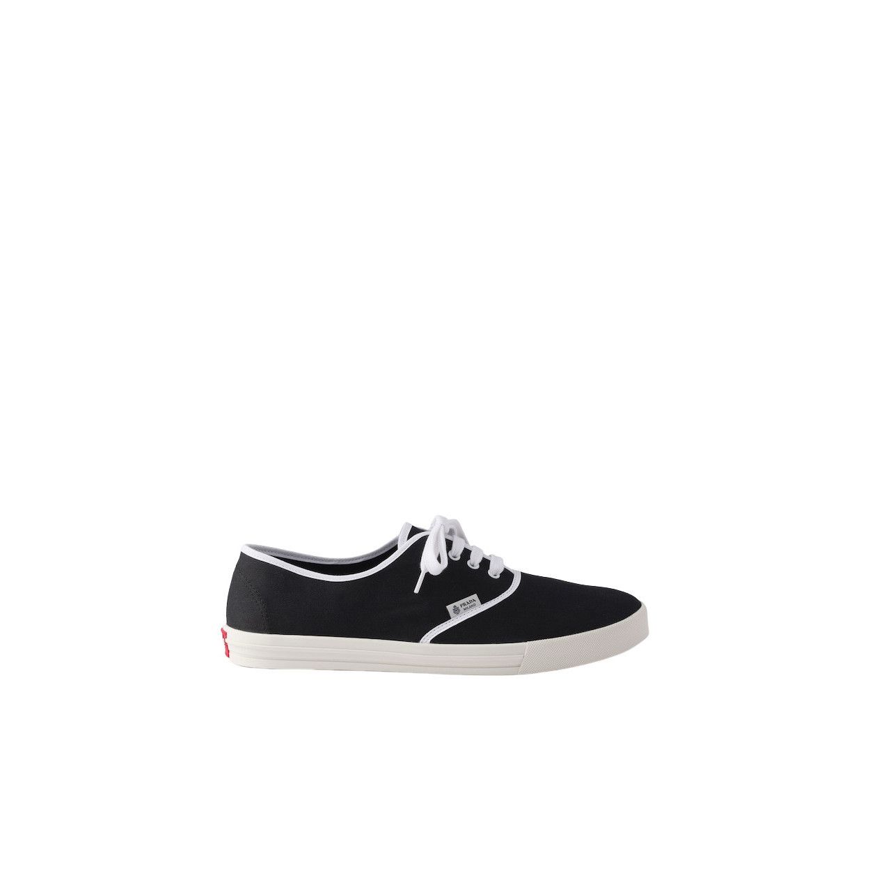 Prada PRADA $975 Black Drill Fabric Sneakers New & Authentic (Men' Size US 9 / EU 42 - 2 Thumbnail