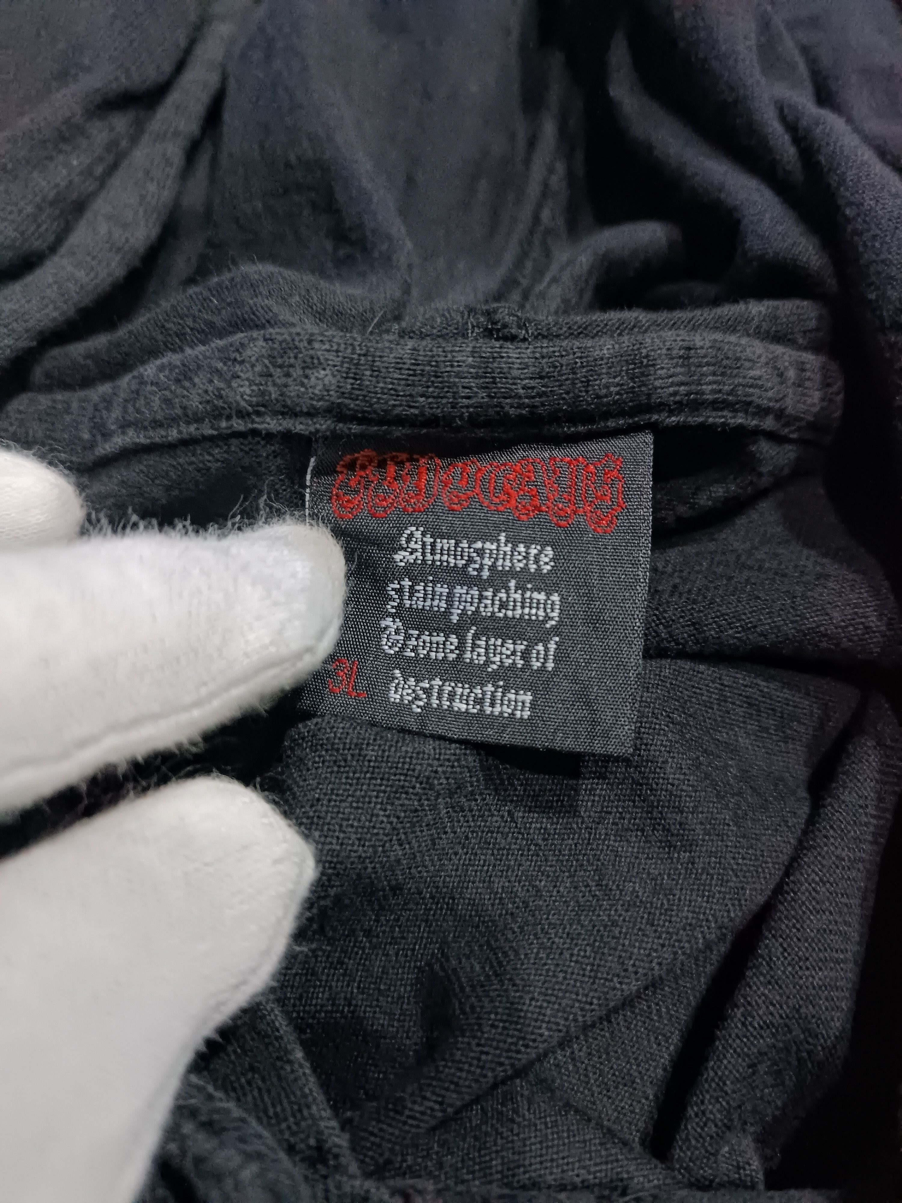 Japanese Brand Vintage Long Sleeve Hoodie T-shirt Thrashed Dragon Poem Size US L / EU 52-54 / 3 - 7 Thumbnail