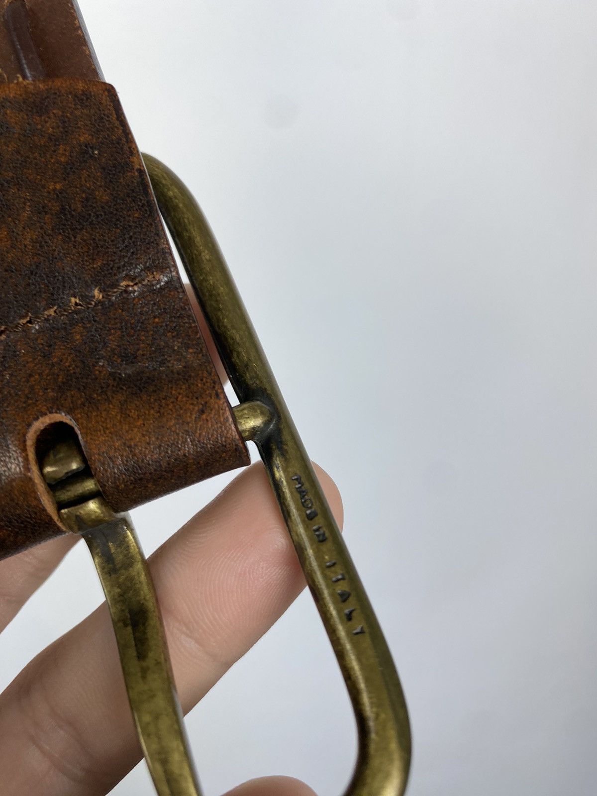 Designer × Japanese Brand Vintage Ferre Brown Italy Belt Y2K Cowboy Style Size ONE SIZE - 9 Thumbnail