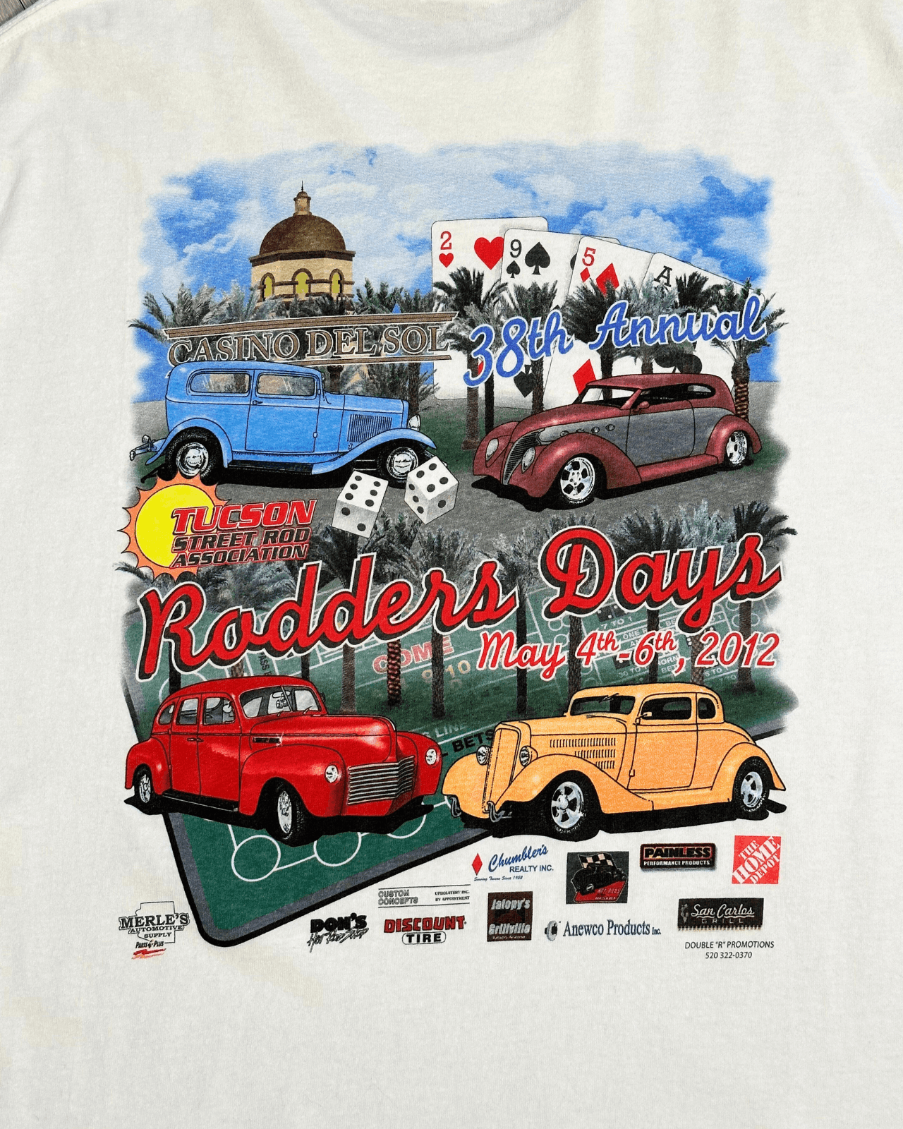 Vintage 2012 Tucson Rodders Days Street Rod Car Show T-Shirt - Large Size US L / EU 52-54 / 3 - 3 Thumbnail