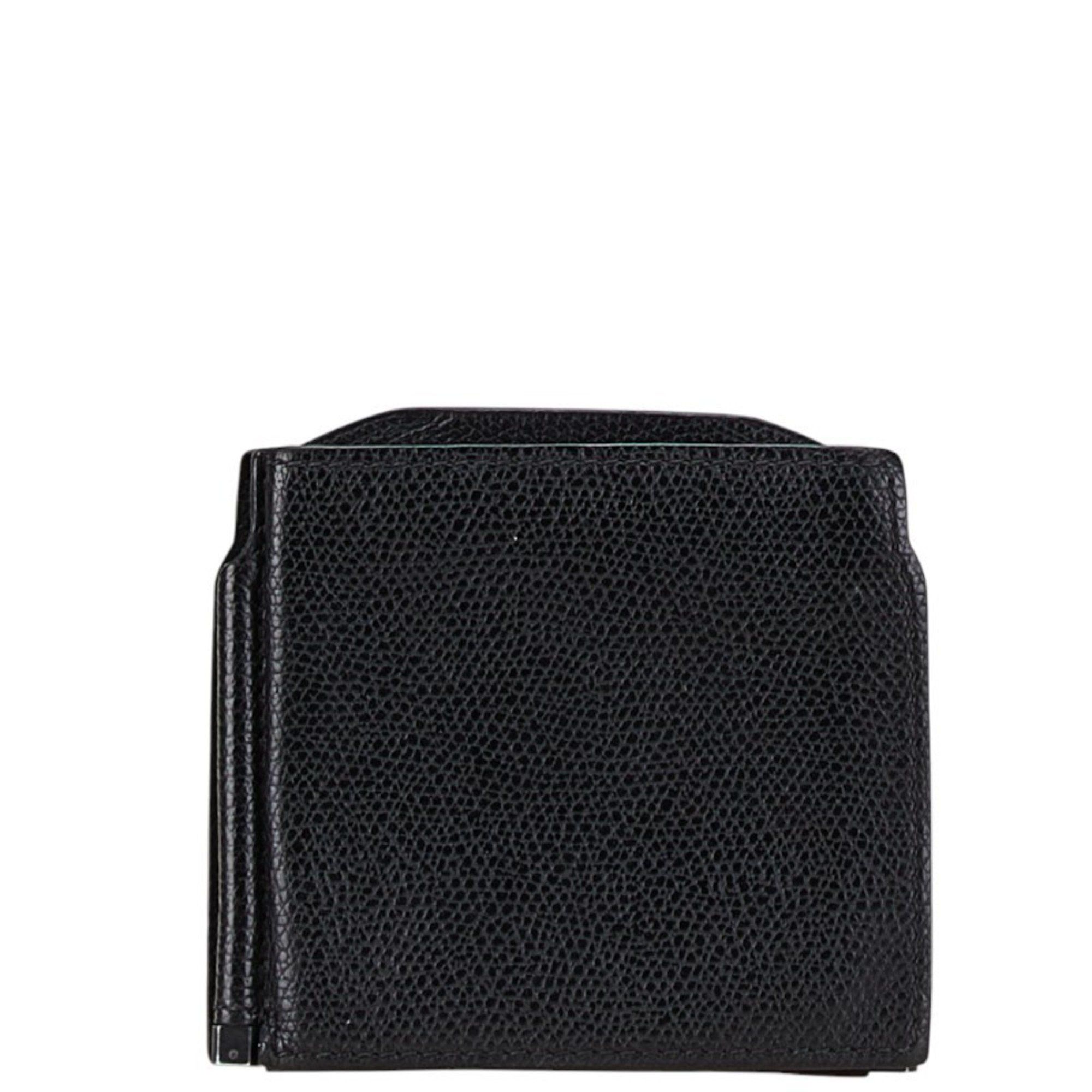 Valextra Valextra Money Clip Coin Case Black Leather Men's Size ONE SIZE - 1 Thumbnail