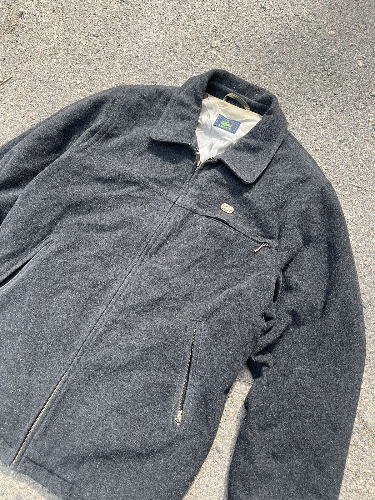 Lacoste × Vintage Vintage 90s Lacoste wool coat multi pocket metal logo jacket Size US M / EU 48-50 / 2 - 2 Thumbnail