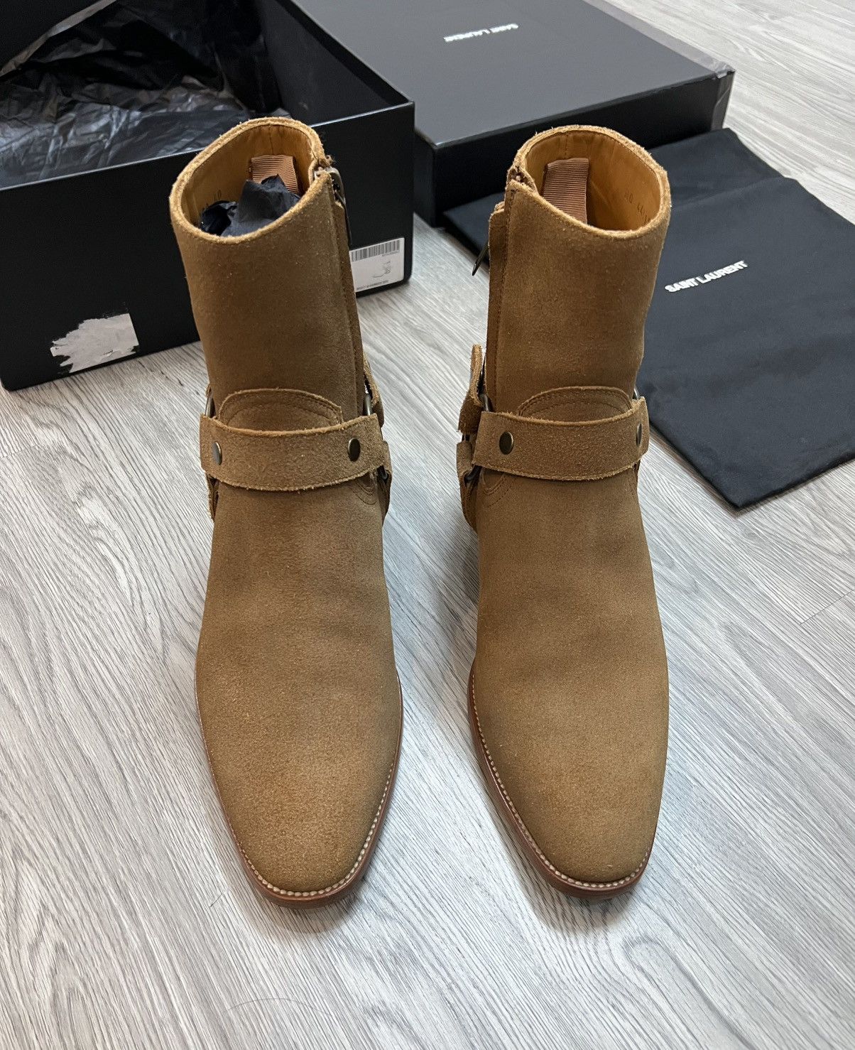Saint Laurent Paris Saint Laurent Wyatt Harness Tobaco Boots Size US 7 / EU 40 - 6 Thumbnail