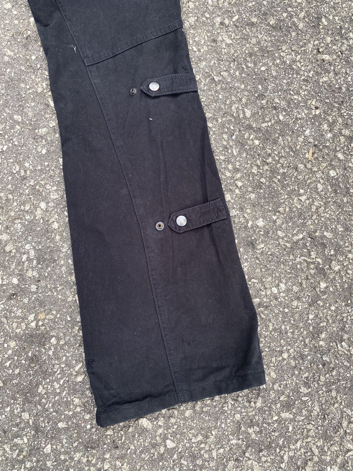 Issey Miyake × Japanese Brand × Tete Homme 2000s Tete Homme Bondage Double Waist Cargo Flare Pant Size US 32 / EU 48 - 10 Thumbnail