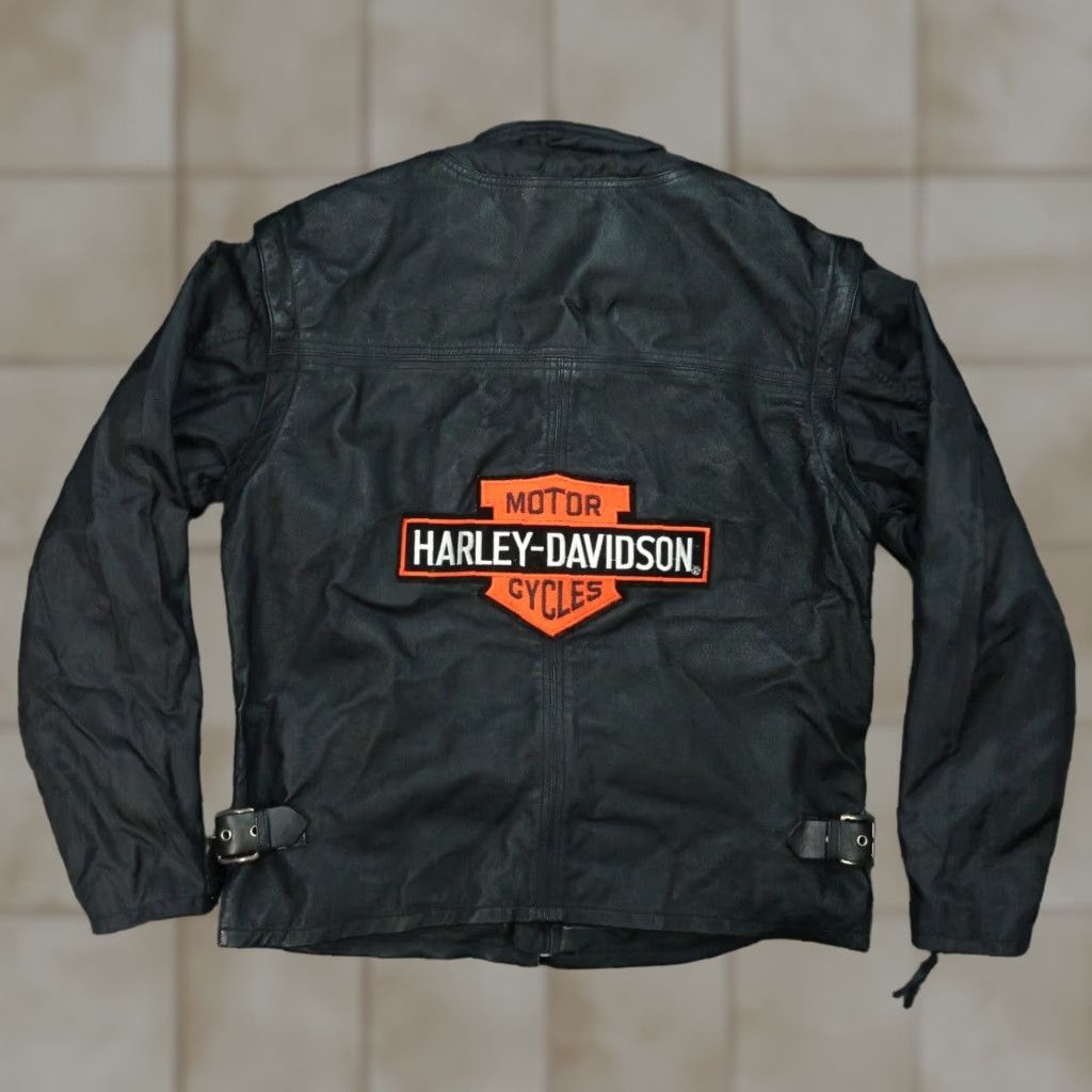 Harley Davidson Harley-Davidson Jacket Womens Large Leather Motorcycle Convertible Sleeves Biker Size L / US 10 / IT 46 - 1 Thumbnail