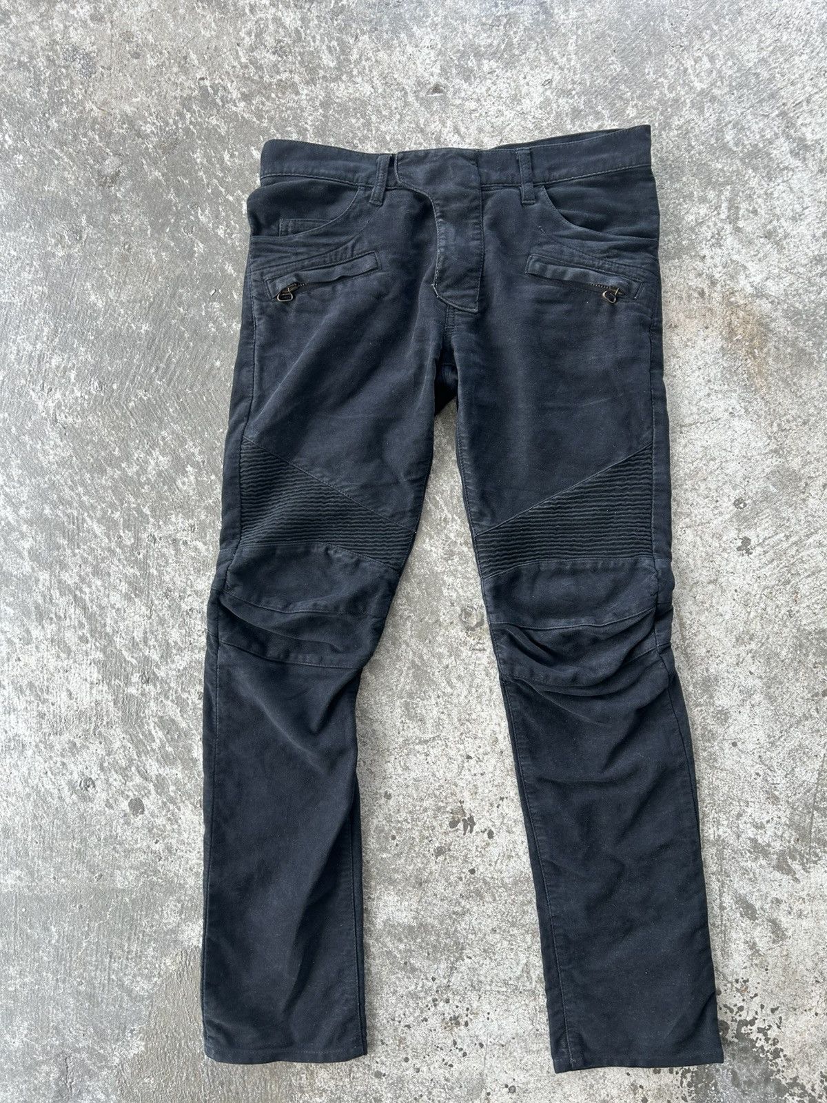 Balmain Balmain Homme AW09 Black Biker Jeans Decarnin Size US 29 - 2 Thumbnail