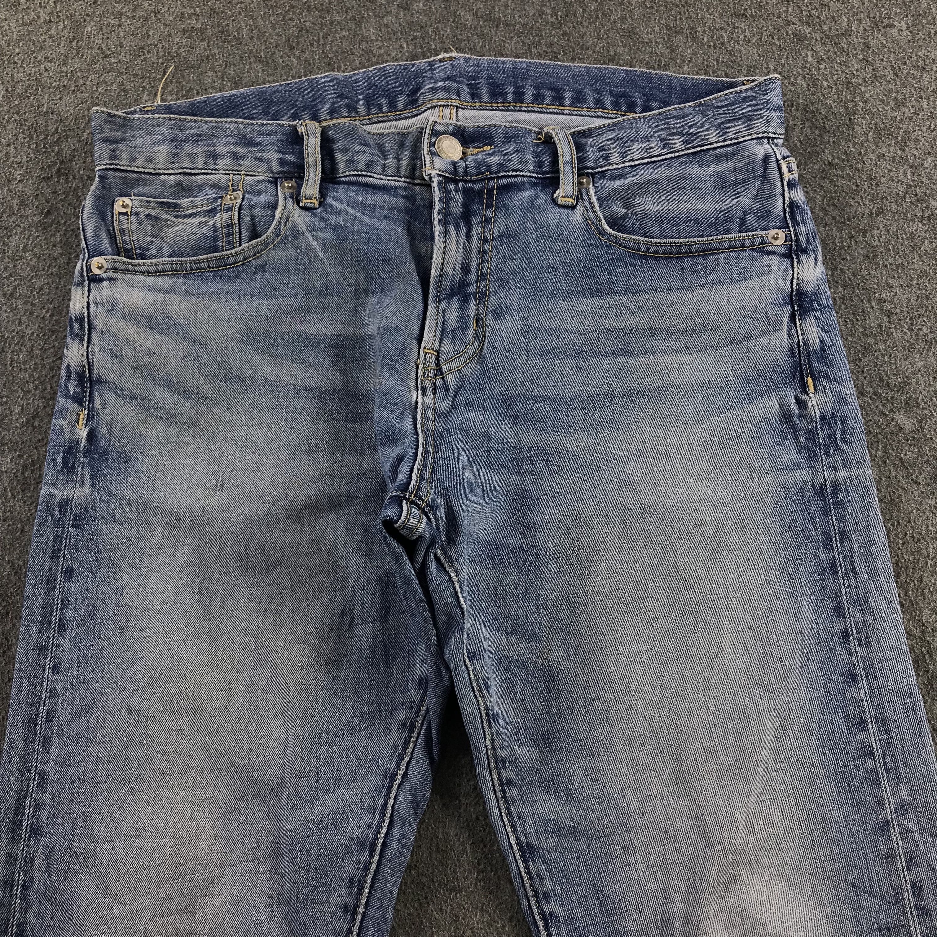 Japanese Brand Ships Selvedge Faded Blue Skinny Denim KJ3428 Size US 32 / EU 48 - 3 Thumbnail