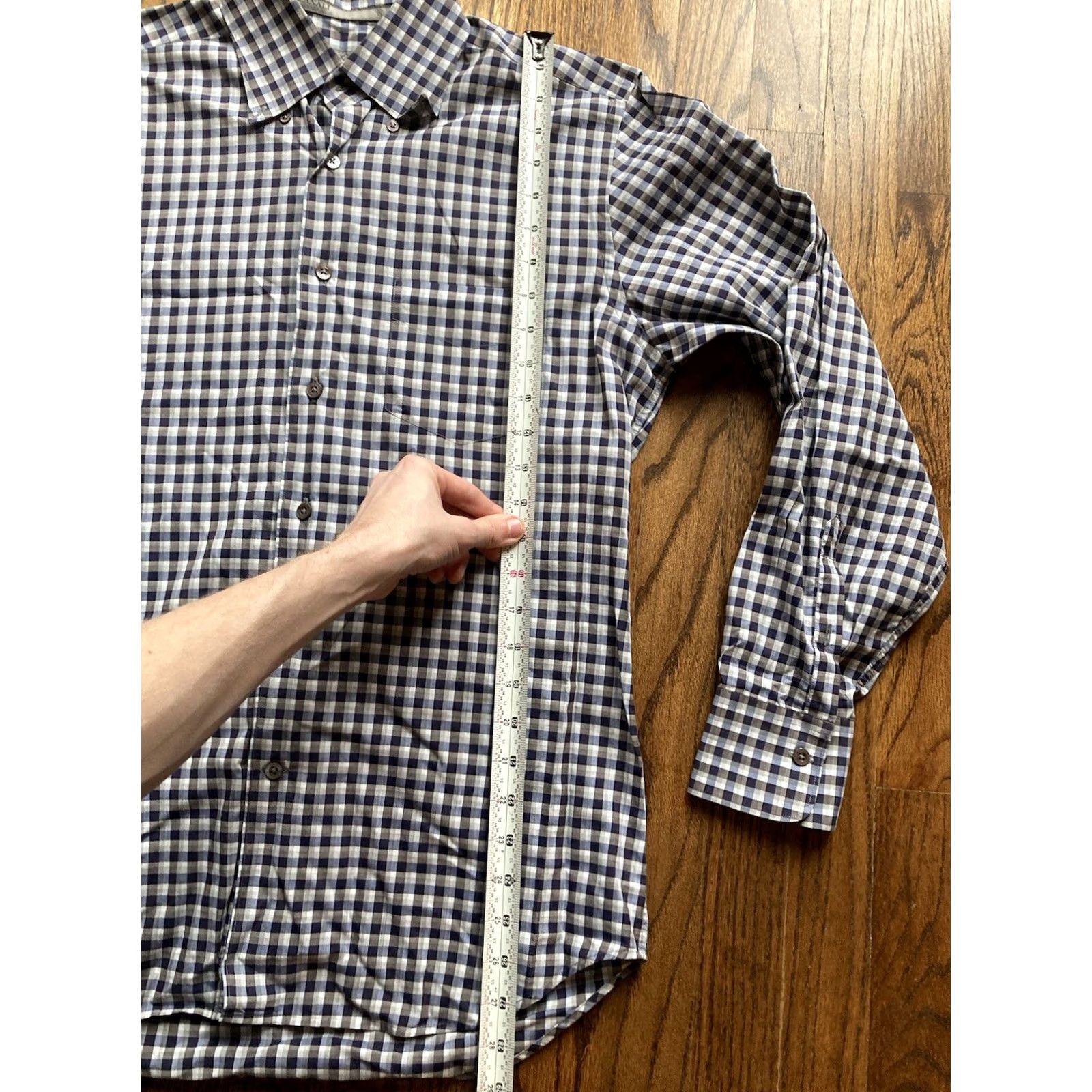Canali Canali Blue Plaid Long Sleeve Shirt Mens Size M Button Up Made In Italy Size US M / EU 48-50 / 2 - 6 Thumbnail