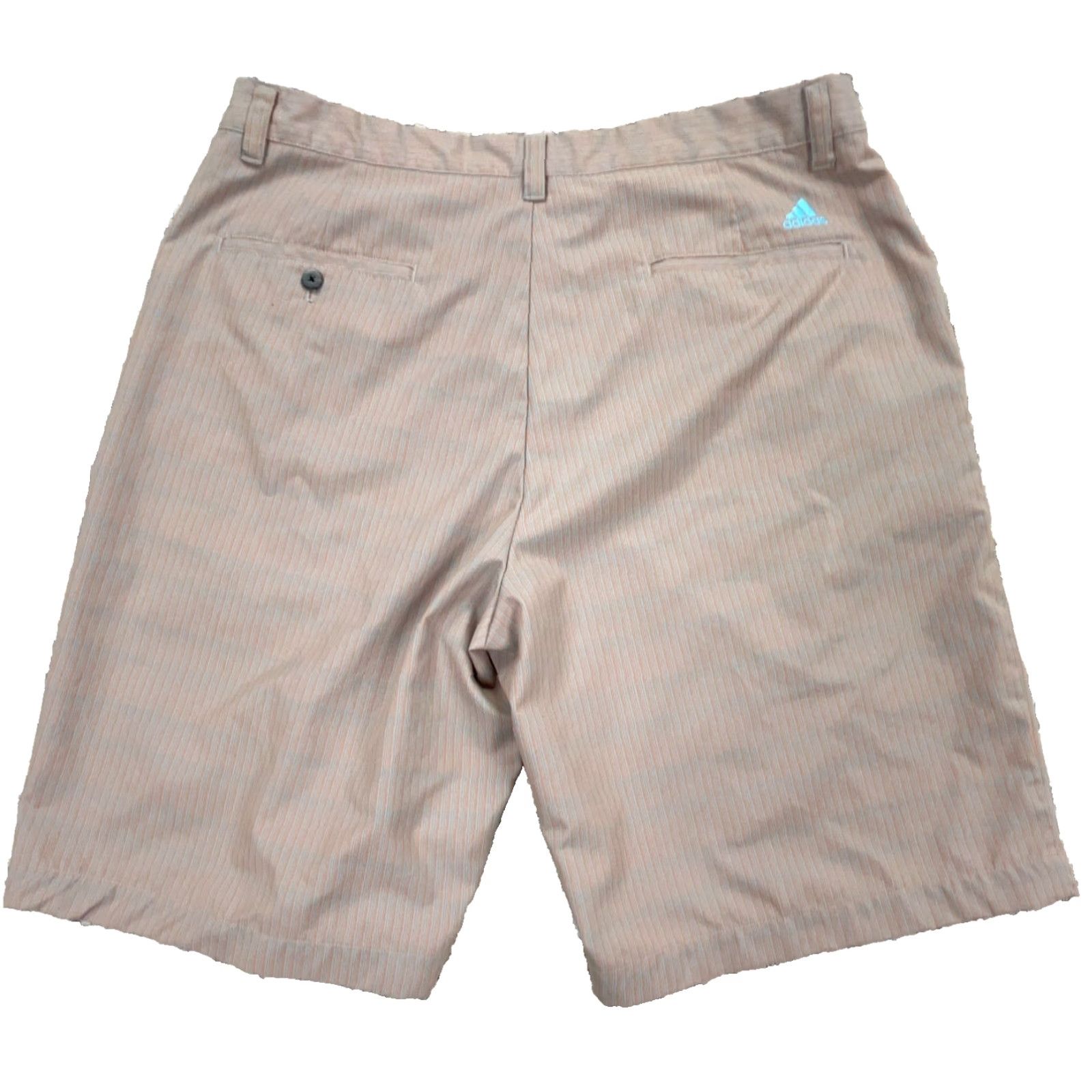 Adidas Adidas Golf Shorts Men 36 Orange Blue Striped Chino Performance Wicking Clima Size US 36 / EU 52 - 2 Thumbnail