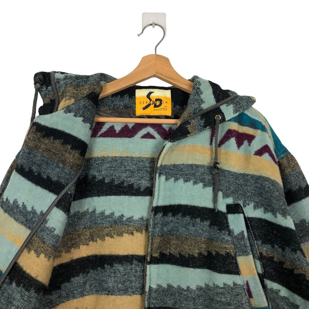 Japanese Brand 🔥90’s VINTAGE NAVAJO AZTEC DESIGN WOOL JACKET SEADDRAGON Size US L / EU 52-54 / 3 - 9 Thumbnail