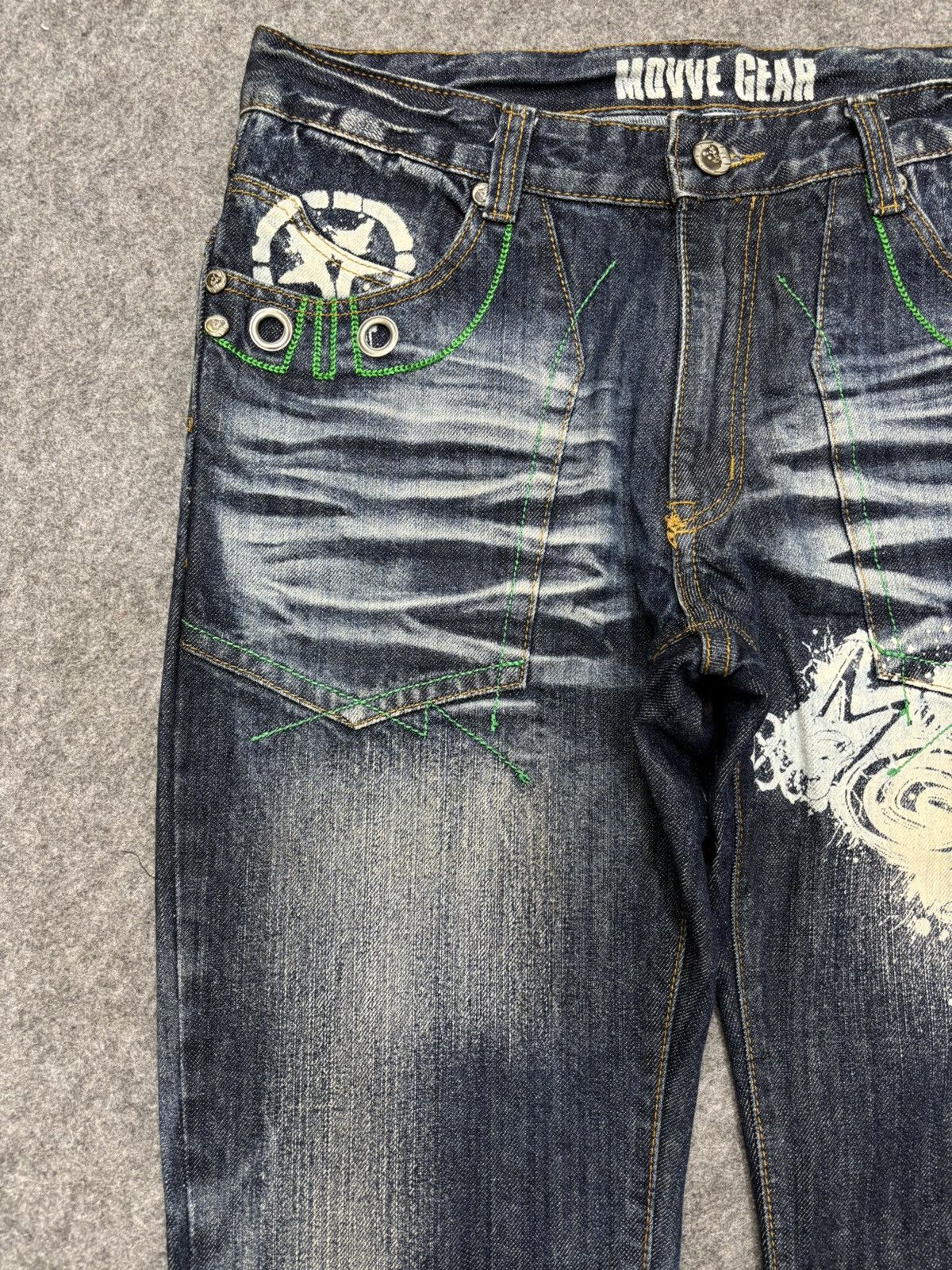 Japanese Brand 💥Insane💥MOVVE GEAR Seditionaries Stone Wash Denim F691 Size US 34 / EU 50 - 5 Thumbnail