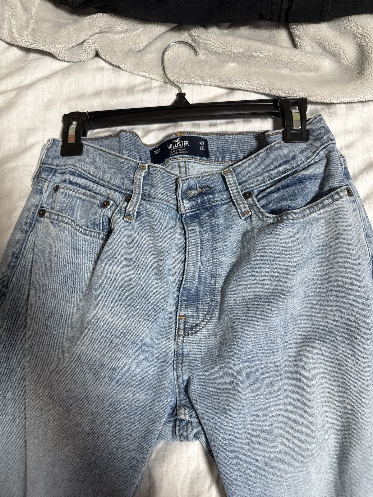 Other Slim Straight 29W/30L Light Blue Denim Jeans Size US 30 / EU 46 - 3 Thumbnail