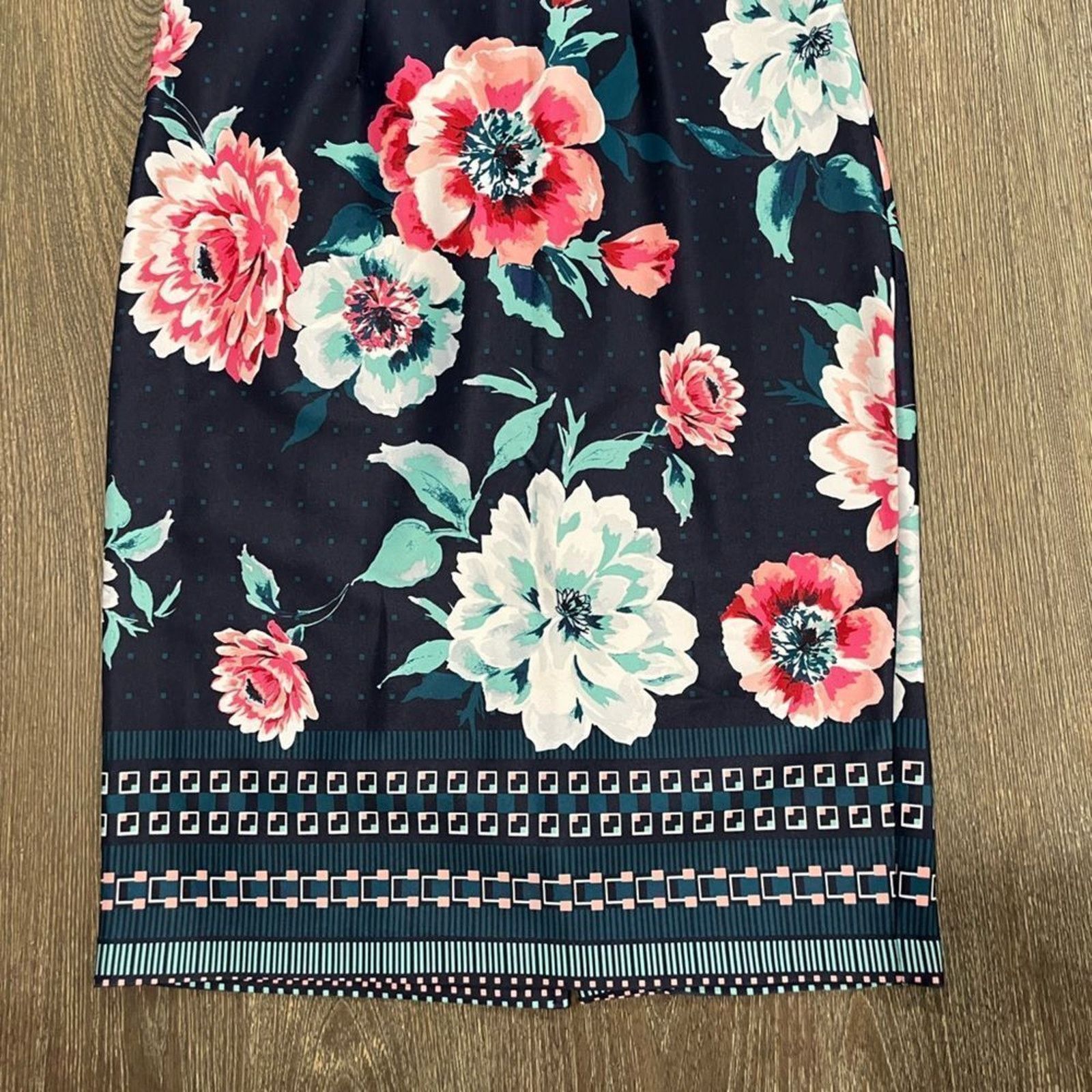 Vintage New York & Company Stretch Floral Sheath Dress Size M Size M / US 6-8 / IT 42-44 - 10 Thumbnail