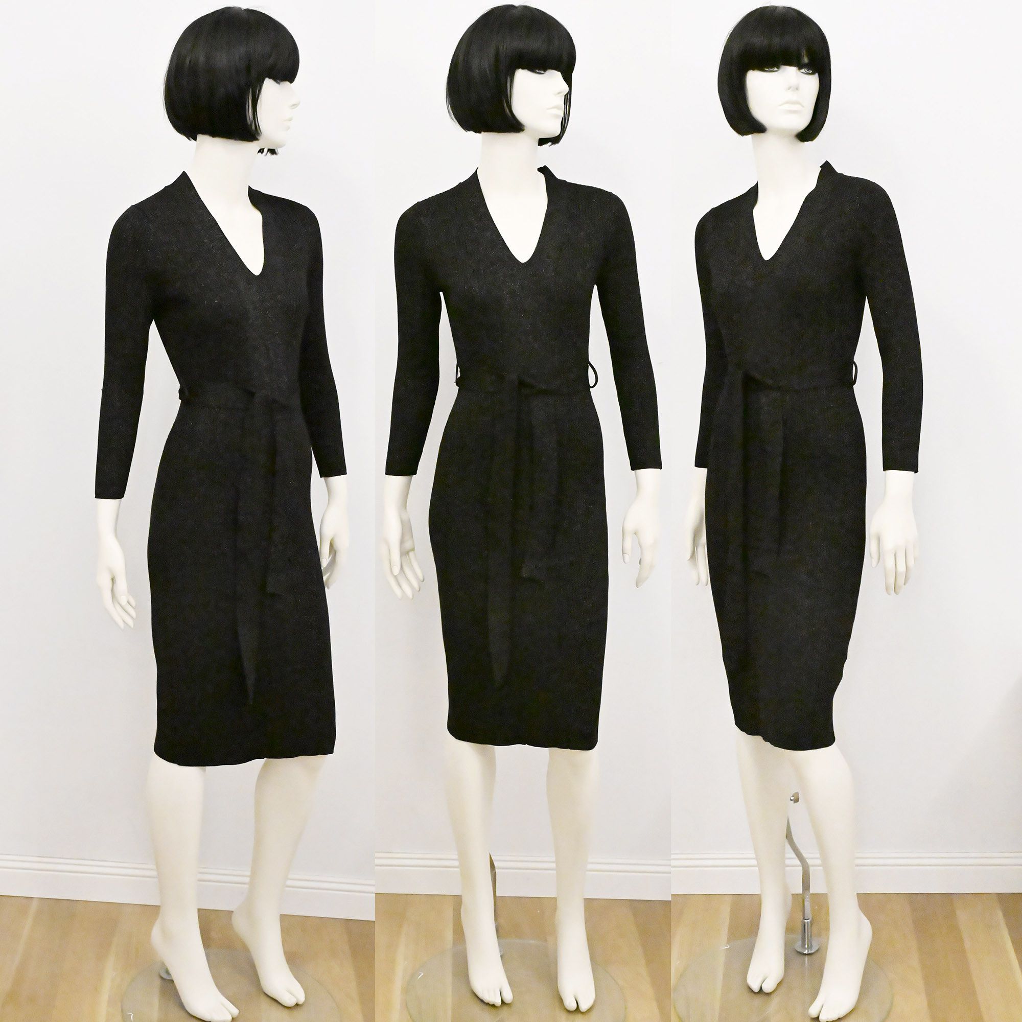 DKNY DKNY ribbed knit bodycon knitted midi dress black Size S / US 4 / IT 40 - 6 Thumbnail