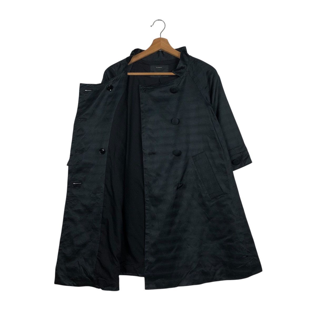 Japanese Brand 📌Rich Black Long Jacket Florent Made in Japan Size US M / EU 48-50 / 2 - 12 Thumbnail