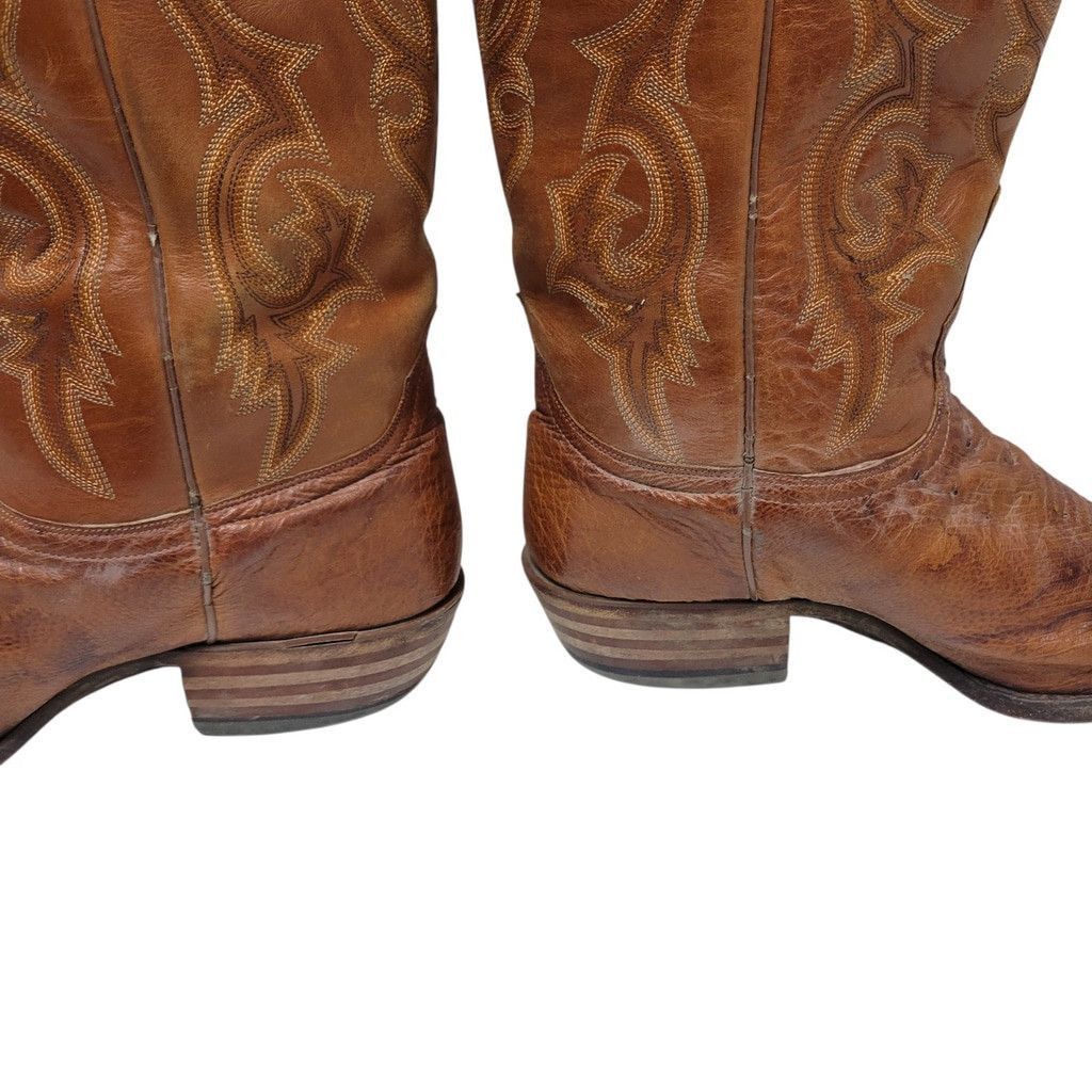 Ariat Ariat Brown Ostrich Leather Pointed Toe Boots 9D Men's Size US 9 / EU 42 - 6 Thumbnail