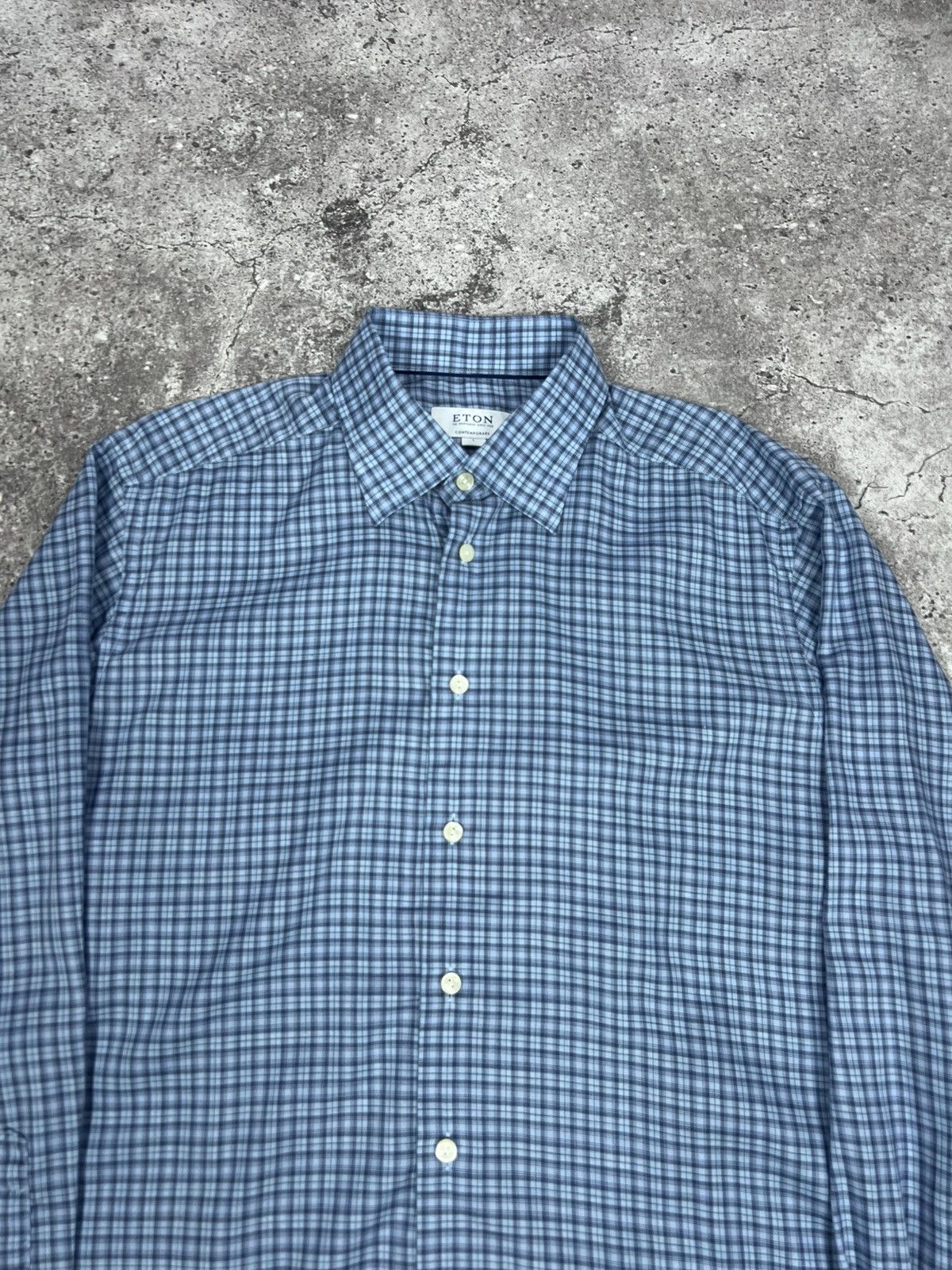 Eton ETON Men's Check Shirt Long Sleeve Button Up Size US L / EU 52-54 / 3 - 4 Thumbnail