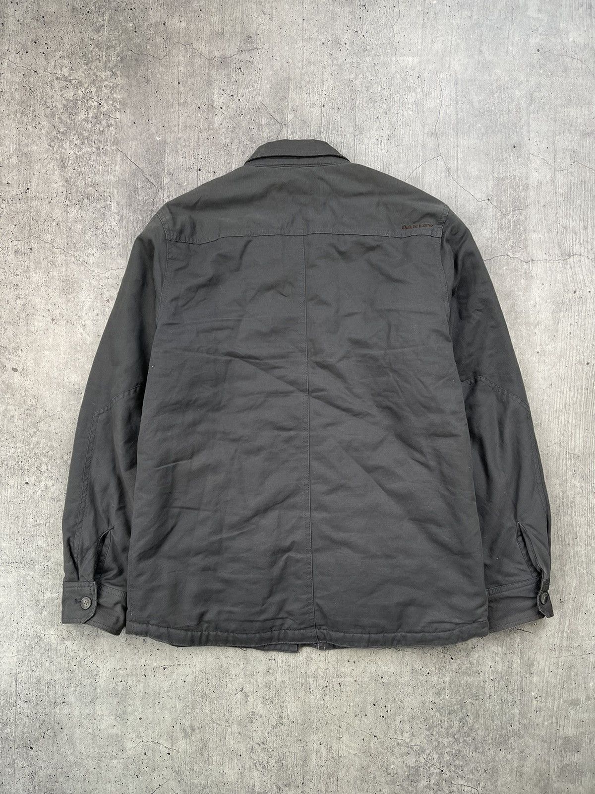 Oakley × Vintage Vintage OAKLEY SOFTWARE Flanel Overshirt Gray Monogram Size US L / EU 52-54 / 3 - 4 Thumbnail