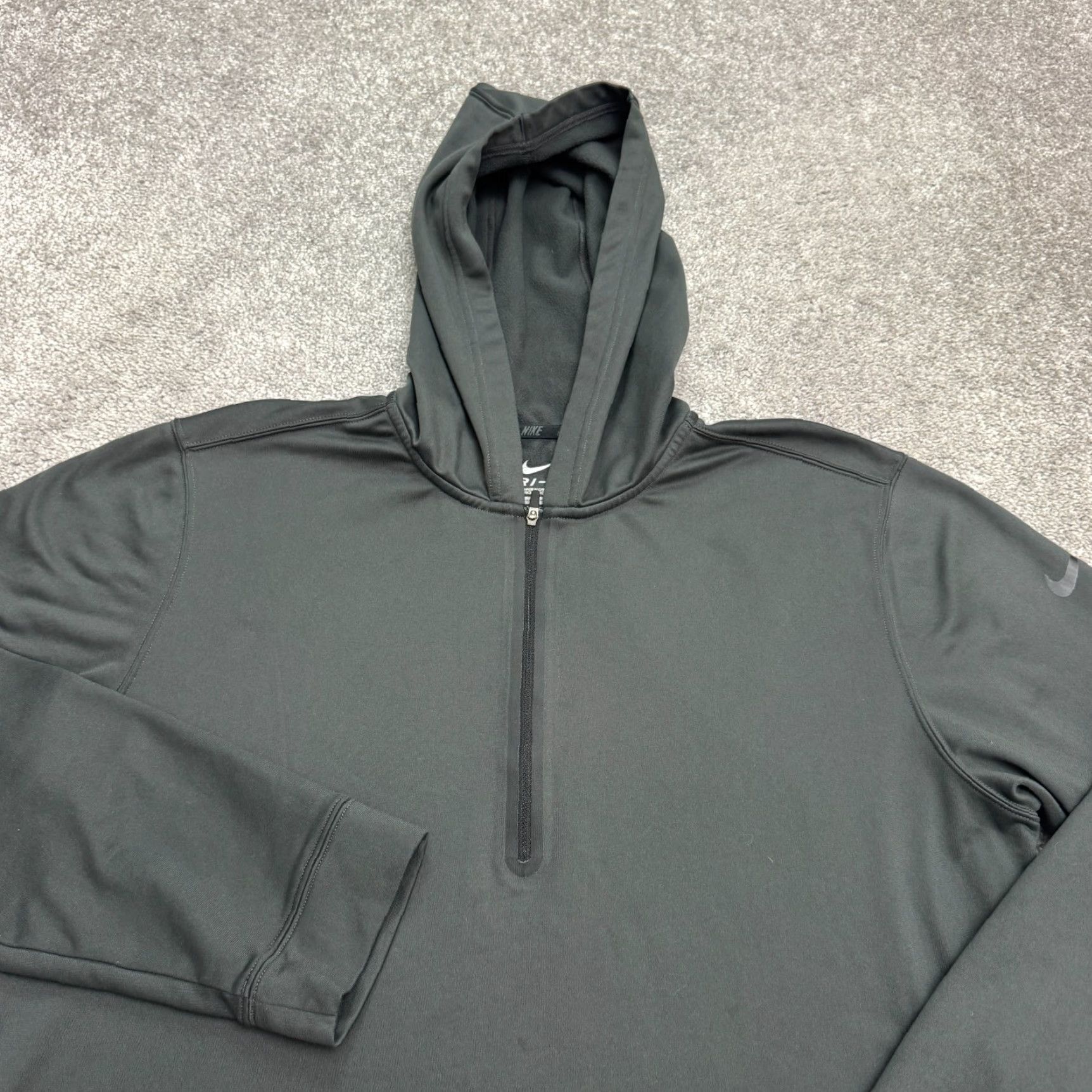 Nike Nike Dri-Fit Hoodie Mens Large Gray Sweatshirt Zip Fleece Activewear Size US L / EU 52-54 / 3 - 3 Thumbnail