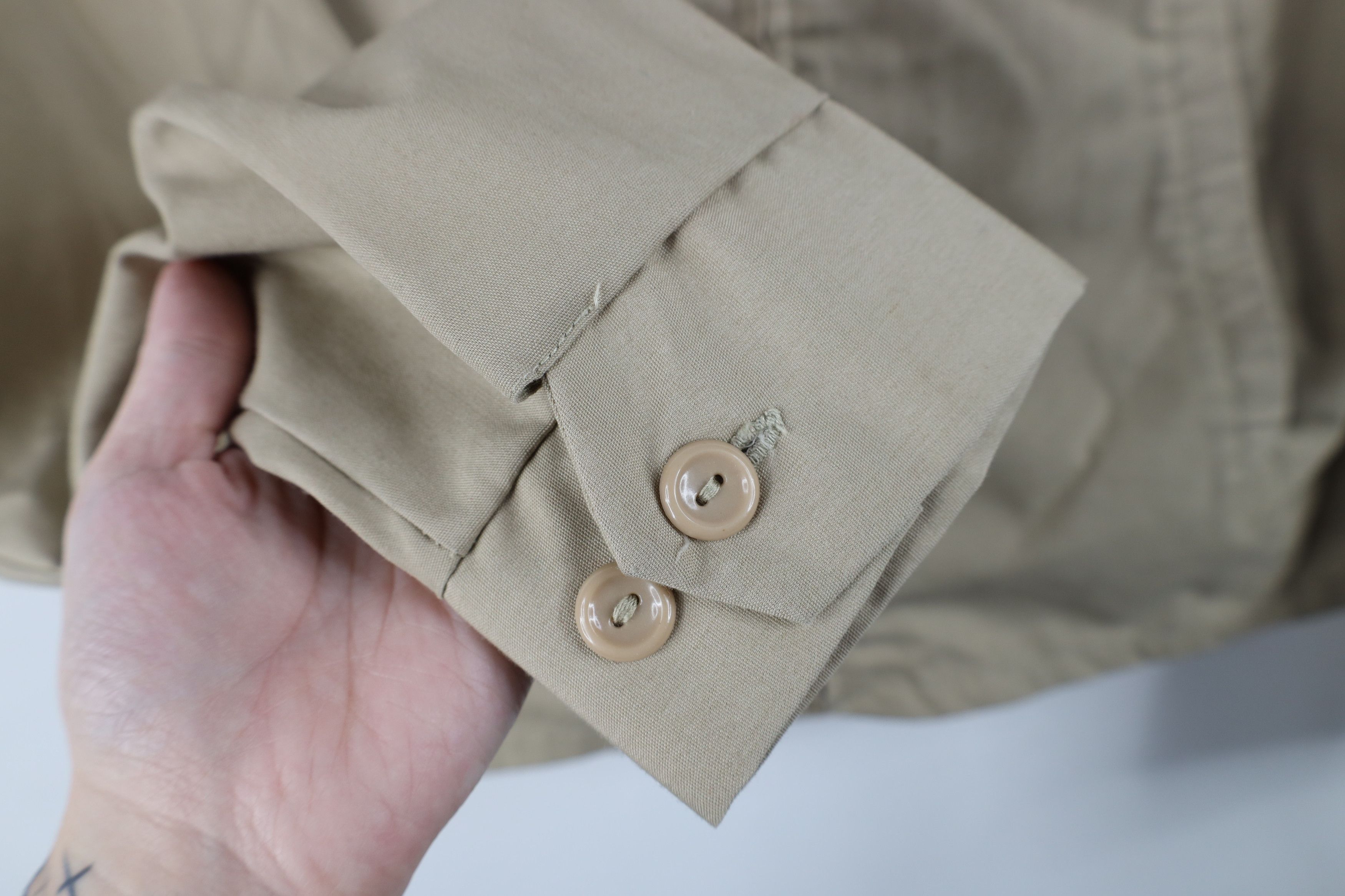 Vintage Vintage 60s 70s Streetwear Racer Bomber Jacket Beige Tan Size US M / EU 48-50 / 2 - 6 Thumbnail
