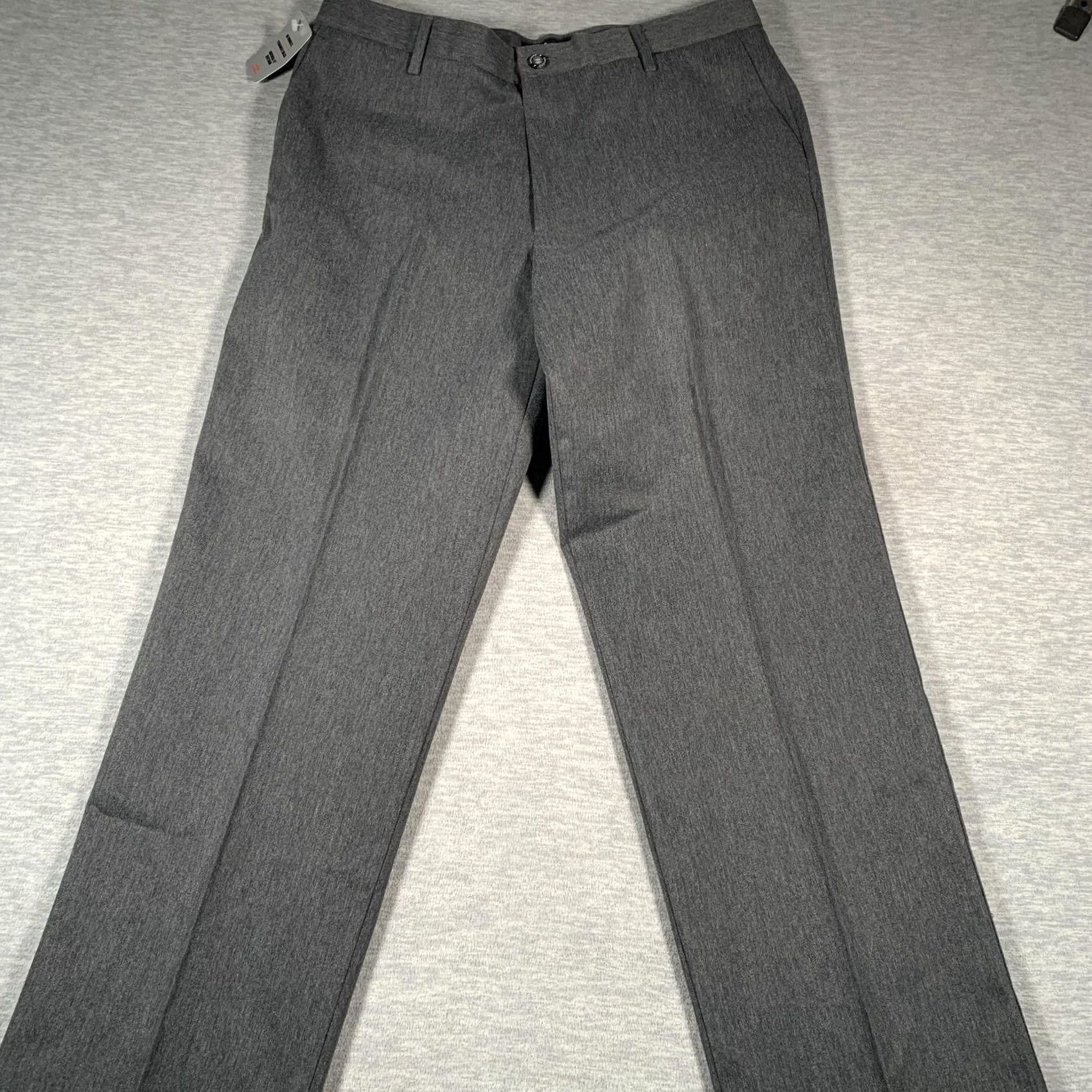 Dockers Dockers Pants Mens 36x32 Gray Signature Khaki Straight Fit Flat Front Chino Size US 36 / EU 52 - 2 Thumbnail