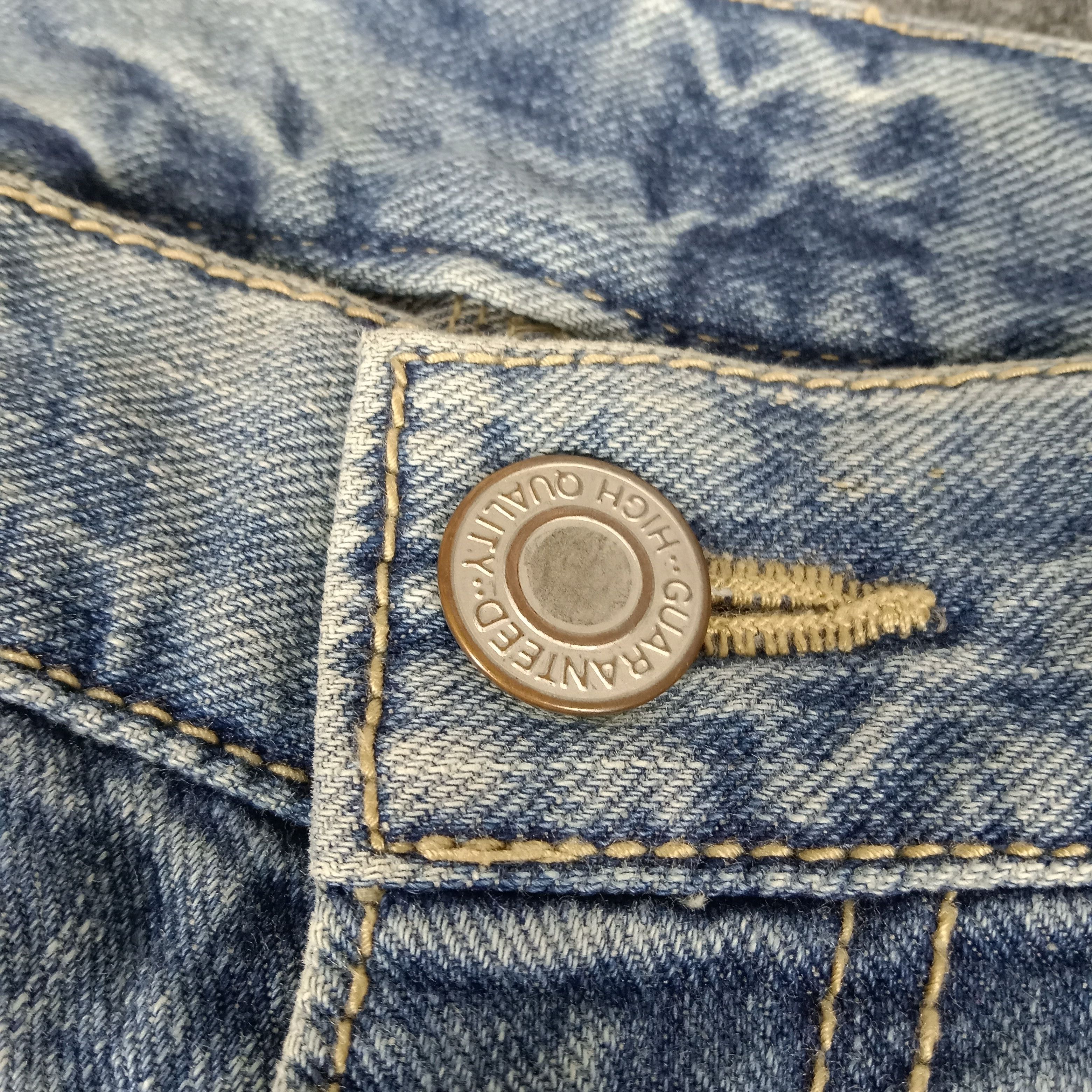 Japanese Brand × Vintage Back & Forth Back Print Punk Style Denim Jeans Size US 31 - 7 Thumbnail