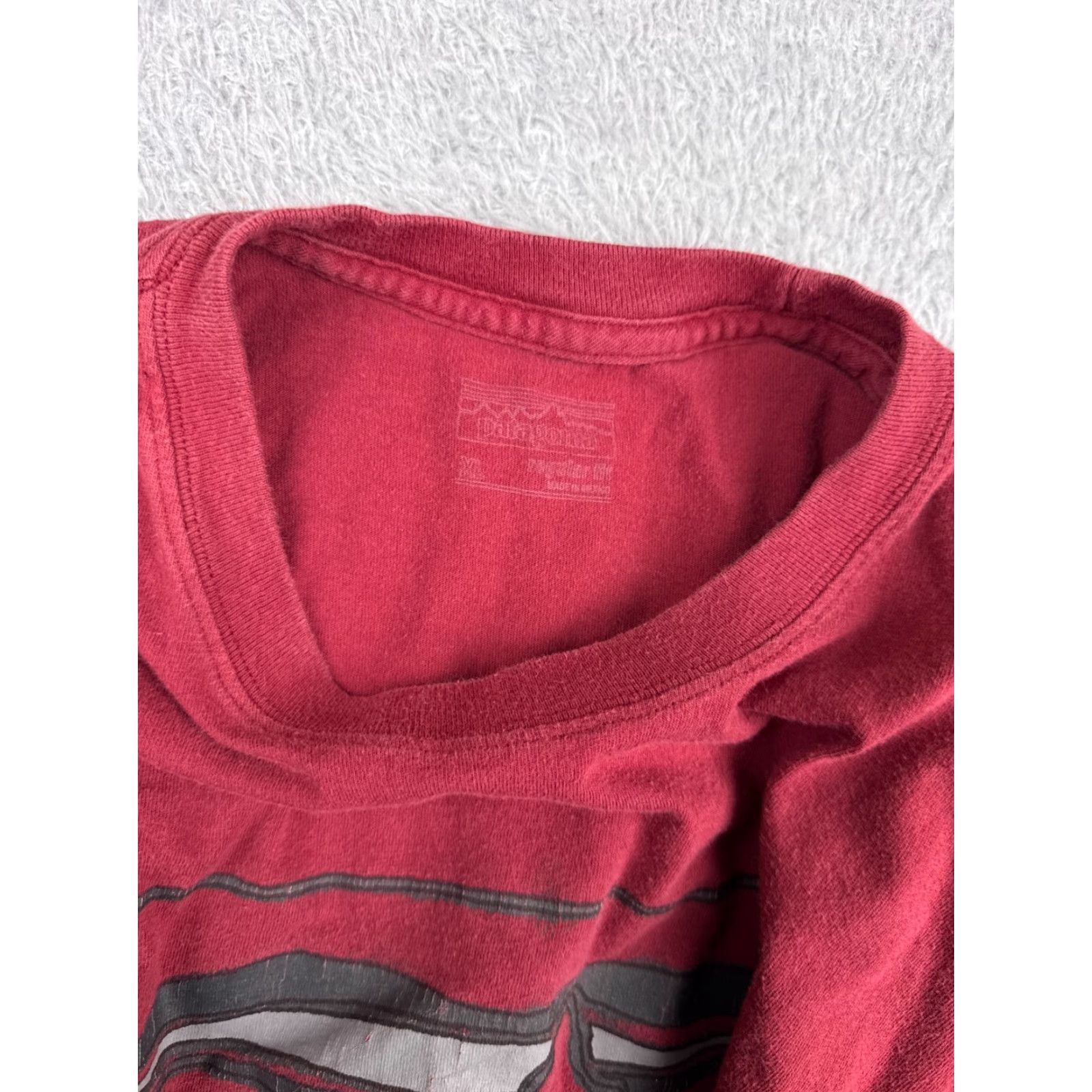 Patagonia Patagonia Shirt Men XL Red Short Sleeve Crew Neck 100% Cotton Fitz Roy Logo T-Shirt Outdoor All Seasons Slim Fit Mens Size US XL / EU 56 / 4 - 4 Thumbnail
