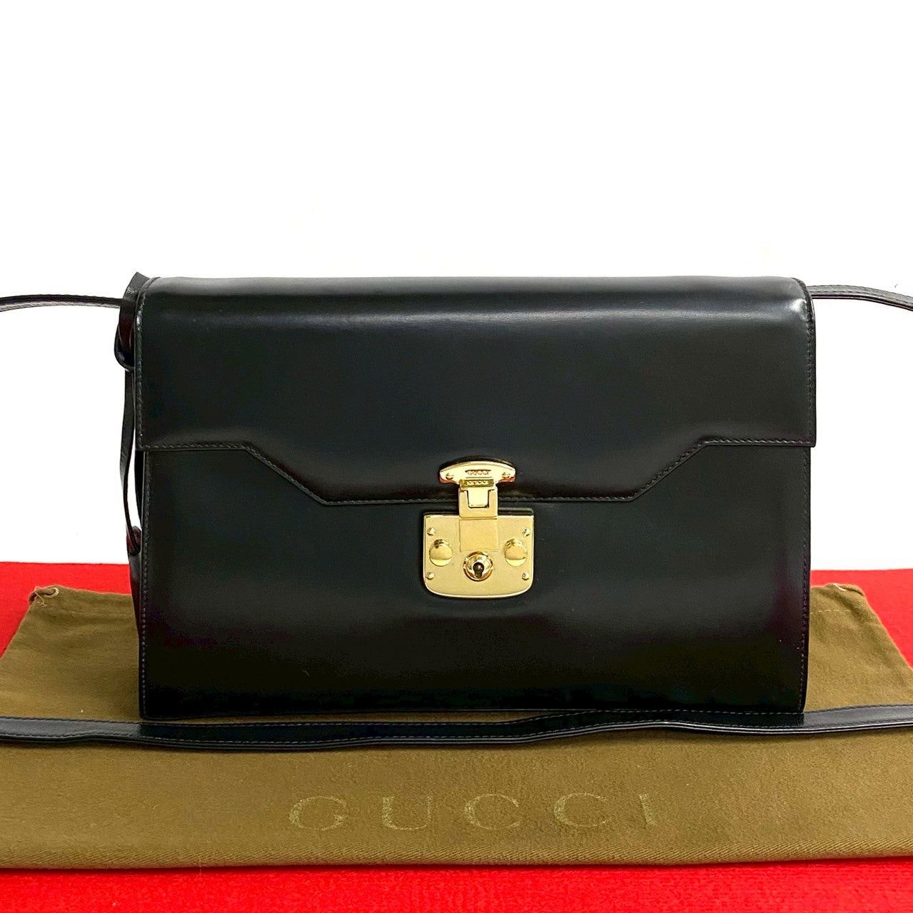Gucci Gucci Shoulder Bag Black Leather Size ONE SIZE - 1 Thumbnail