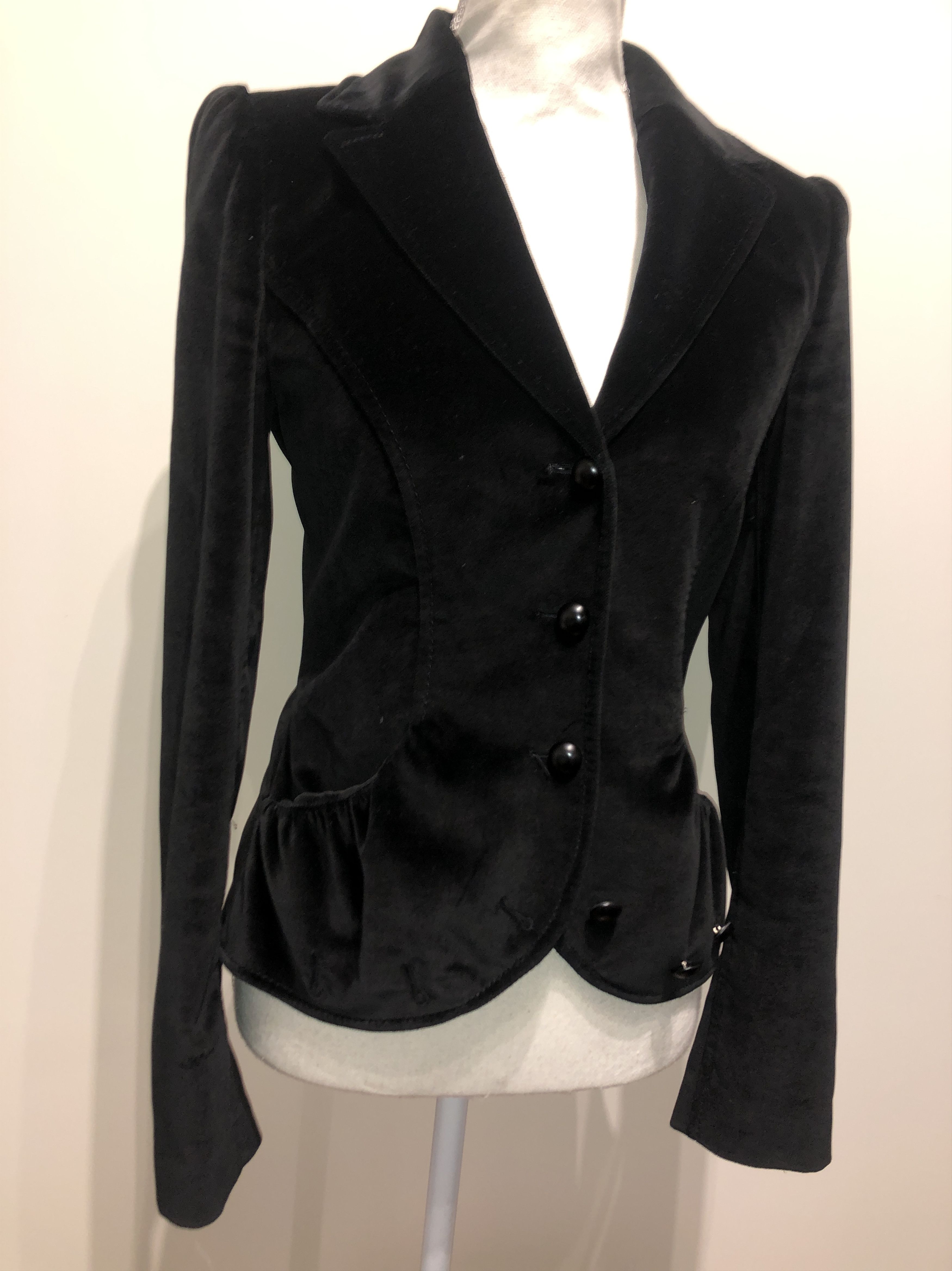 Alexander McQueen Black Velvet Embellished Jacket Size M / US 6-8 / IT 42-44 - 20 Thumbnail