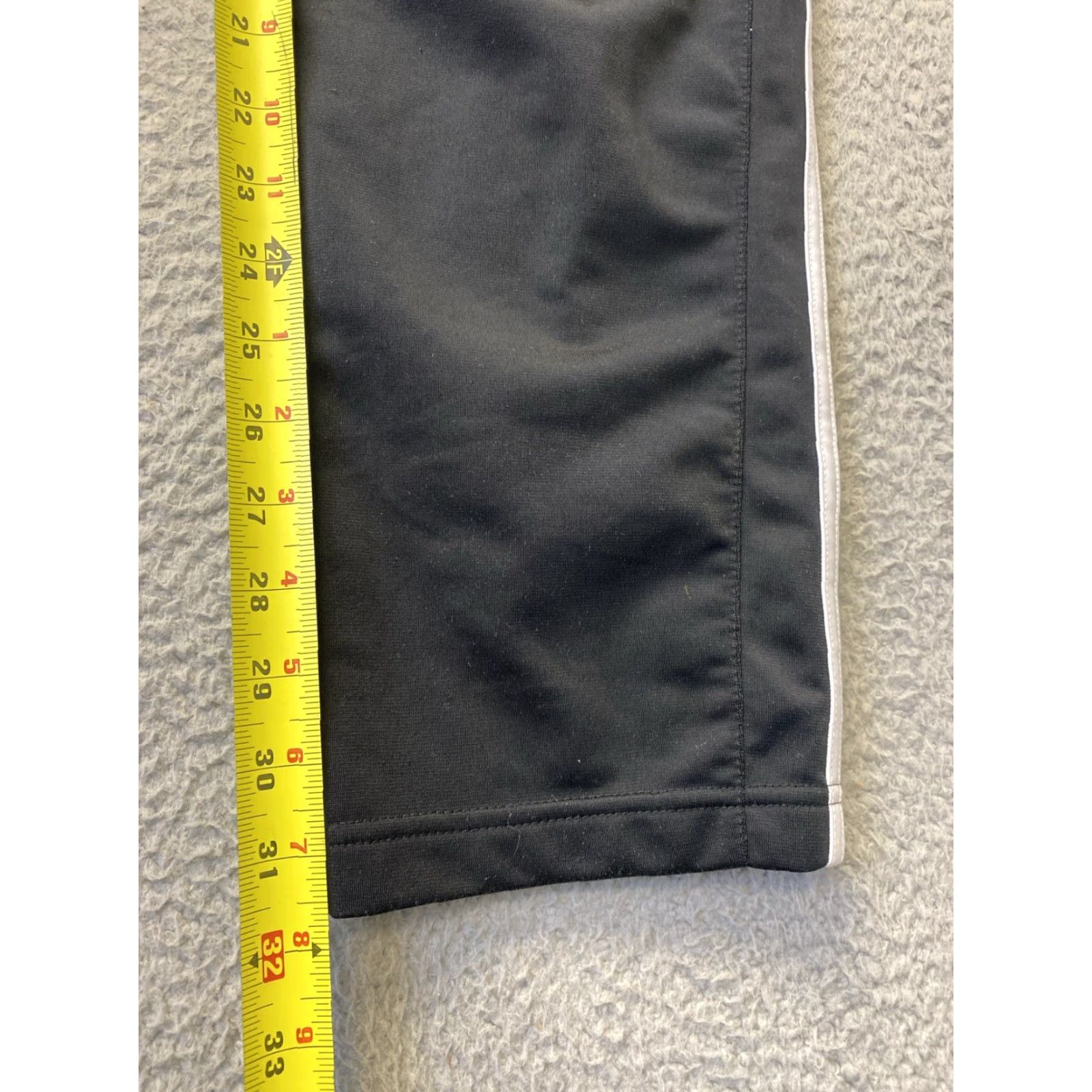 Adidas Adidas Men's Athletic Pants Sz L Black White Striped Workout Gym Sports Sweatpants Size US 33 - 4 Thumbnail