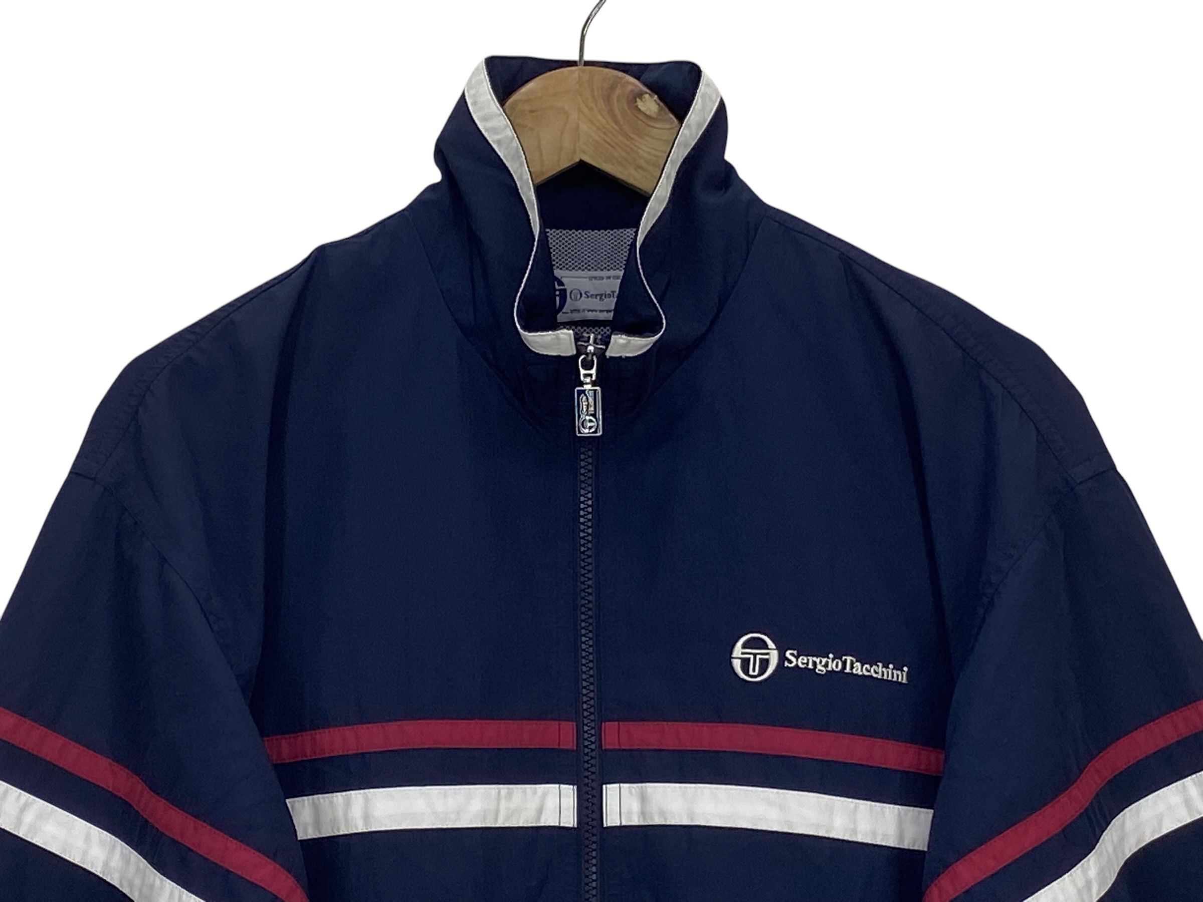 Sergio Tacchini × Vintage Sergio Tacchini Blue Track Jacket – Retro Sportswear Zip-Up Size US M / EU 48-50 / 2 - 3 Thumbnail