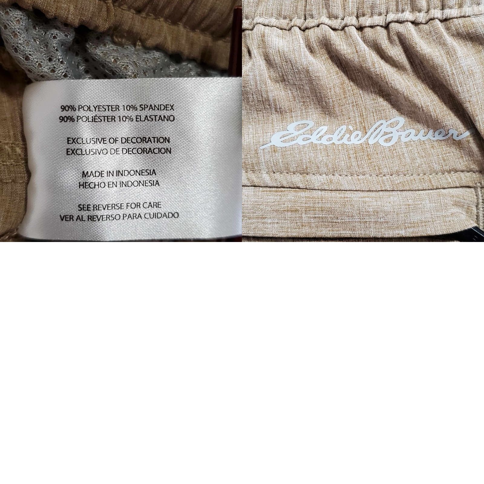 Eddie Bauer Eddie Bauer Pull On Short Large MSRP: 0.00 UPF 50+ Water Repellent Stretch Multicolor Chino Mens L Size US 33 - 8 Thumbnail