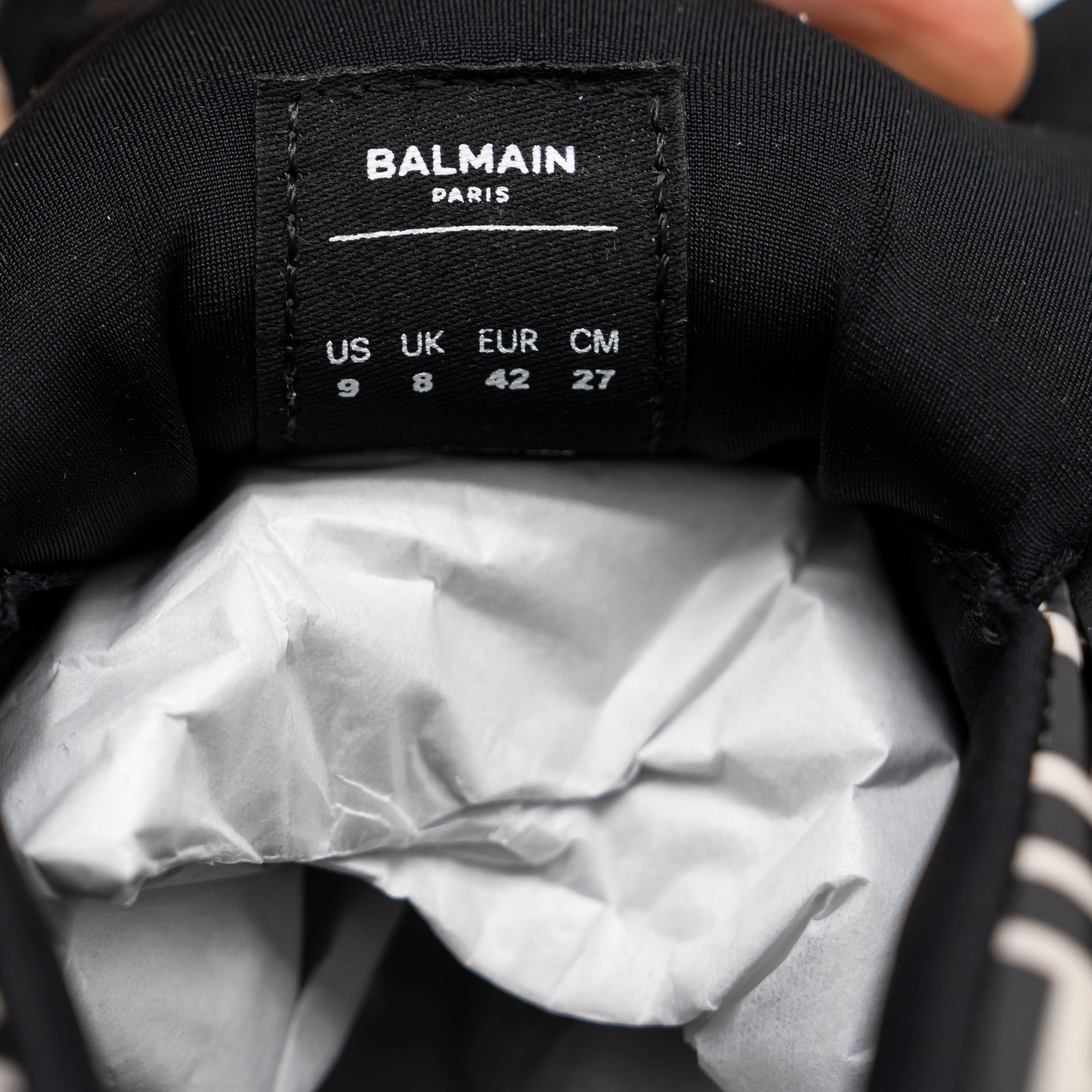 Balmain 42 9 US Balmain Unicorn Black White Monogram Sneakers Size US 9 / EU 42 - 12 Thumbnail